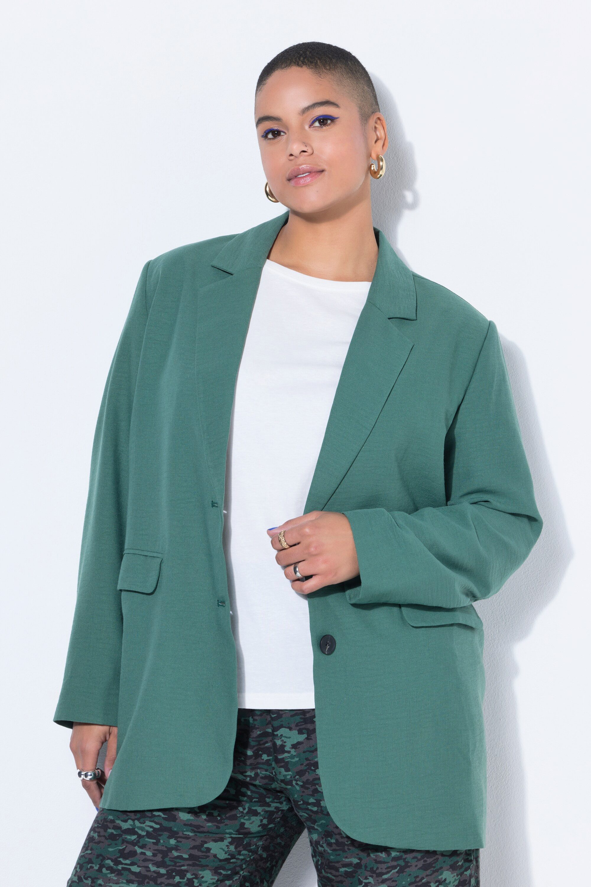 Studio Untold Blusenblazer Blazer oversized Leinenoptik Komplettfutter günstig online kaufen