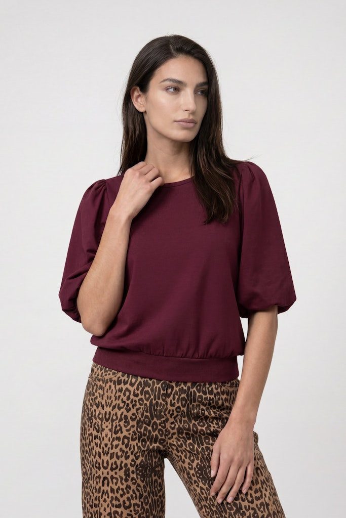 Monari T-Shirt Sweatshirt mit Puffärmeln