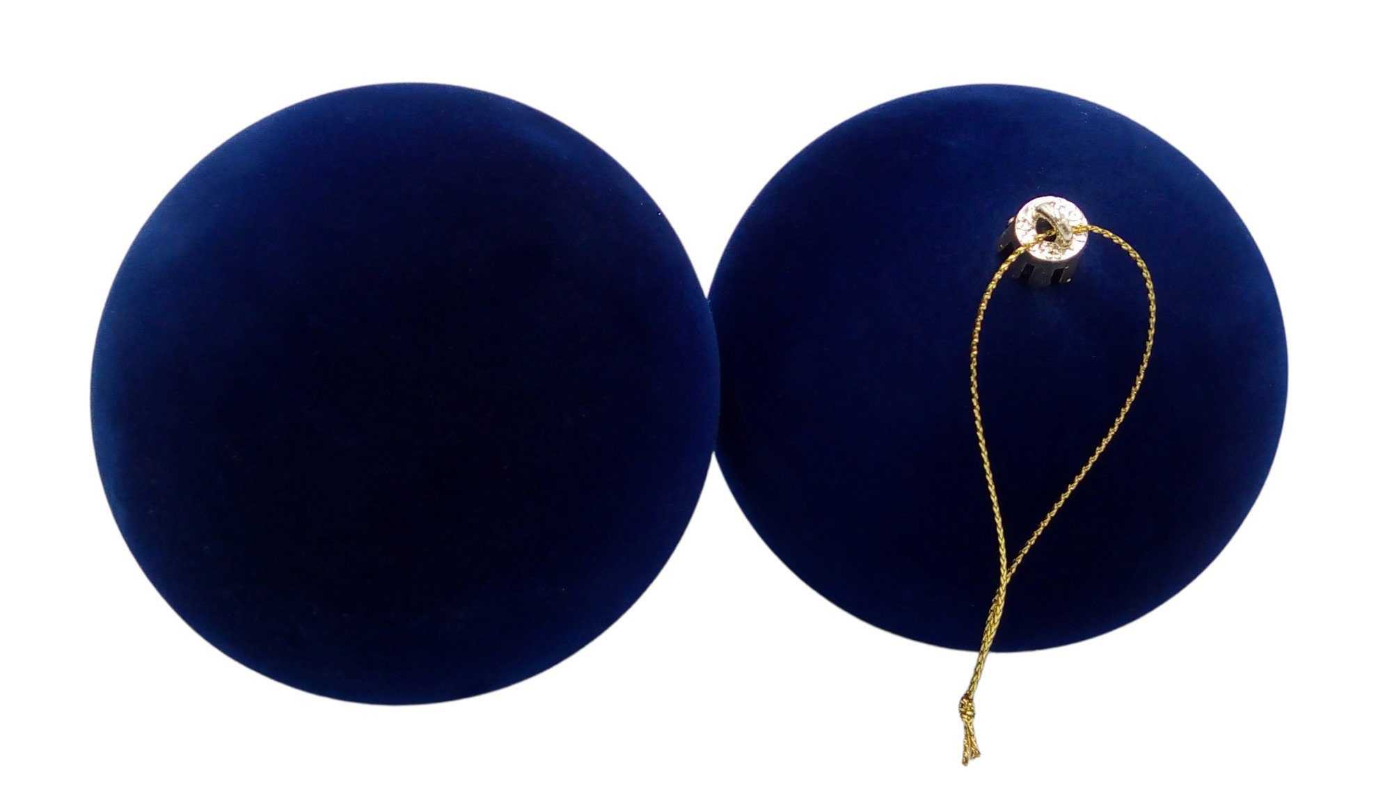 BURI Weihnachtsbaumkugel Samt-Weihnachtsbaumkugeln 2er-Set 10cm Christbaumkugel Baumschmuck Dek (2 St)
