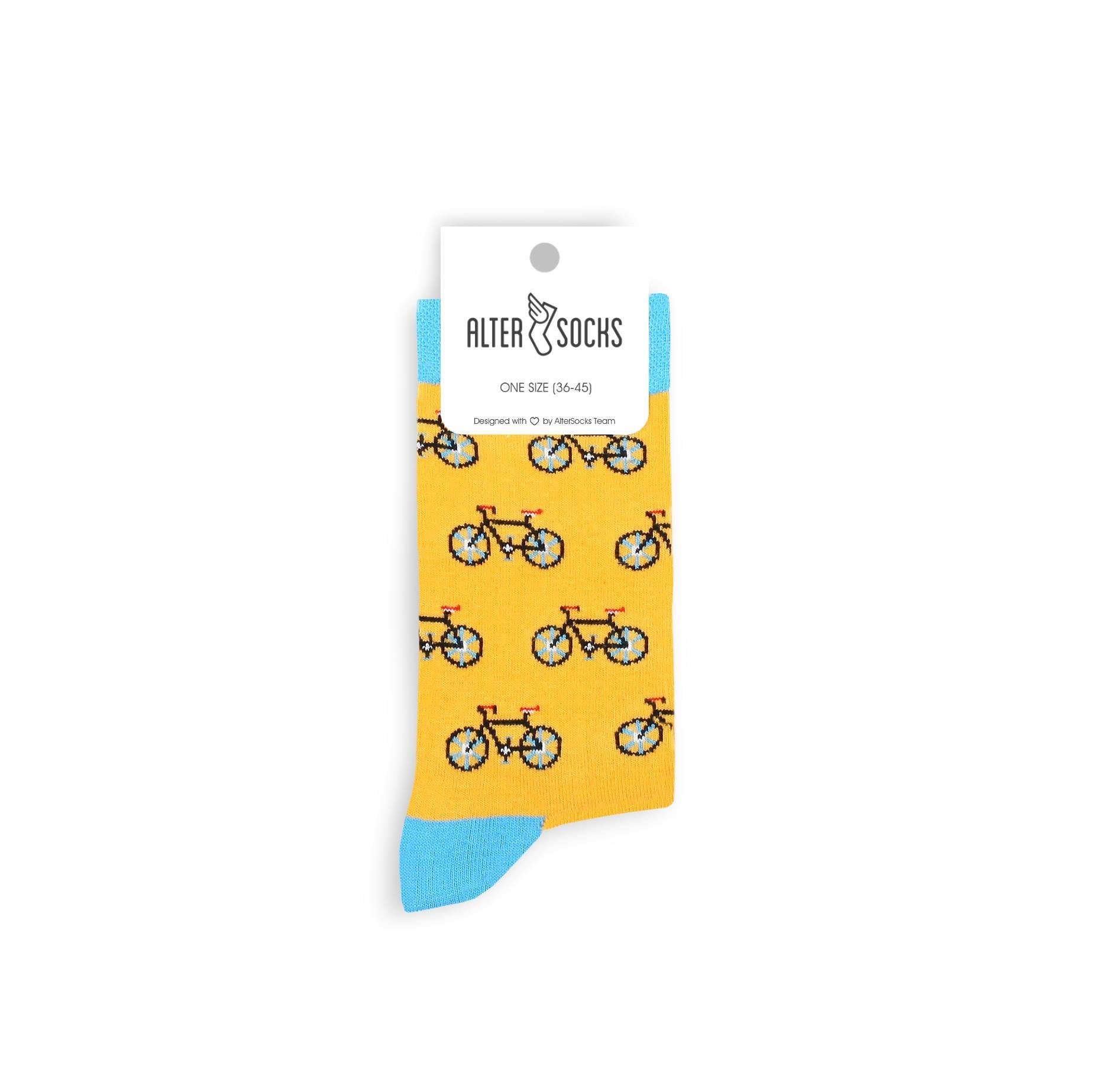 Socken, Paar) lustige Socken Fahrrad TwoSocks & Baumwolle, Freizeitsocken Einheitsgröße (2 Herren Damen