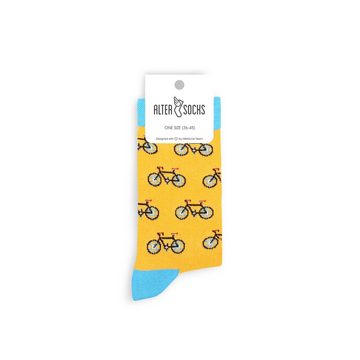TwoSocks Freizeitsocken Fahrrad Socken Damen & Herren lustige Socken, Baumwolle, Einheitsgröße (2 Paar)
