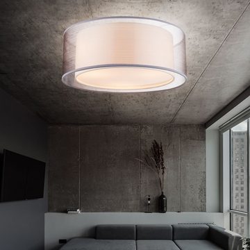 Globo Deckenleuchte, Leuchtmittel nicht inklusive, Design Decken Lampe Wohn Schlaf Zimmer Beleuchtung Textil Strahler