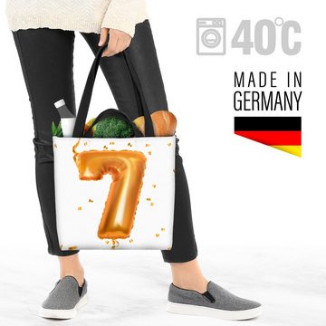 VOID Henkeltasche (1-tlg), Party Ballons Feiern 7 Jubiläum Kranz Geburtstag Hochzeit Jahreszahl