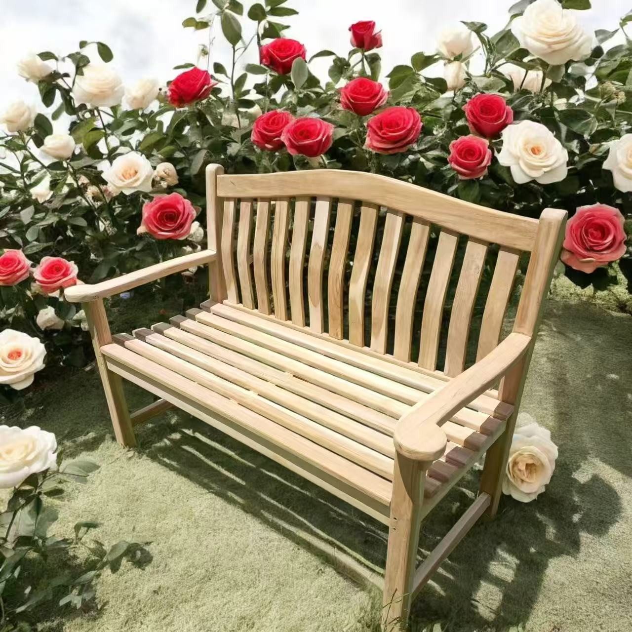 HOMECALL Gartenbank holz Teakbank Wetterfeste Holzbank günstig online kaufen