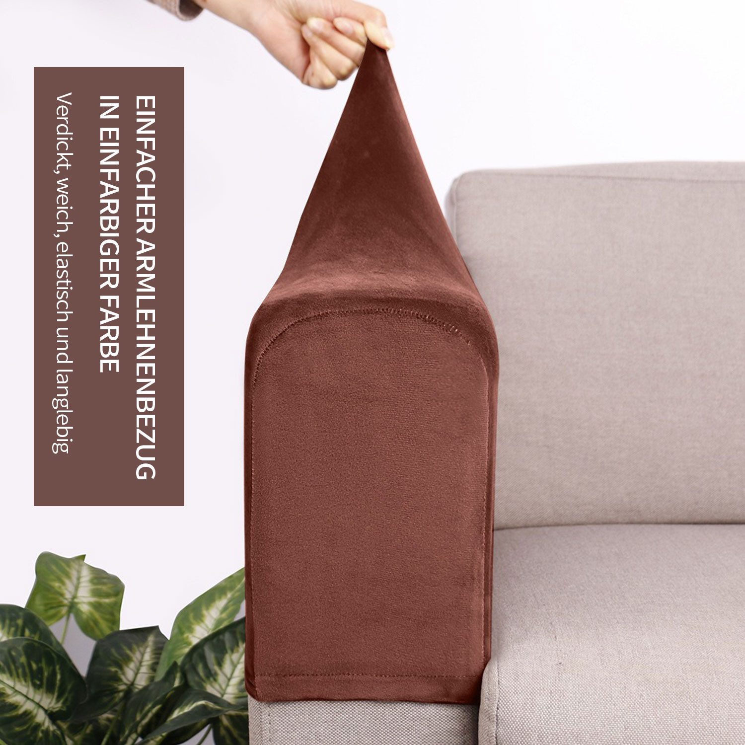 Refttenw Sesselhusse Sofa-Armlehnenbezug,rutschfester Möbelschutz,Elastisch günstig online kaufen
