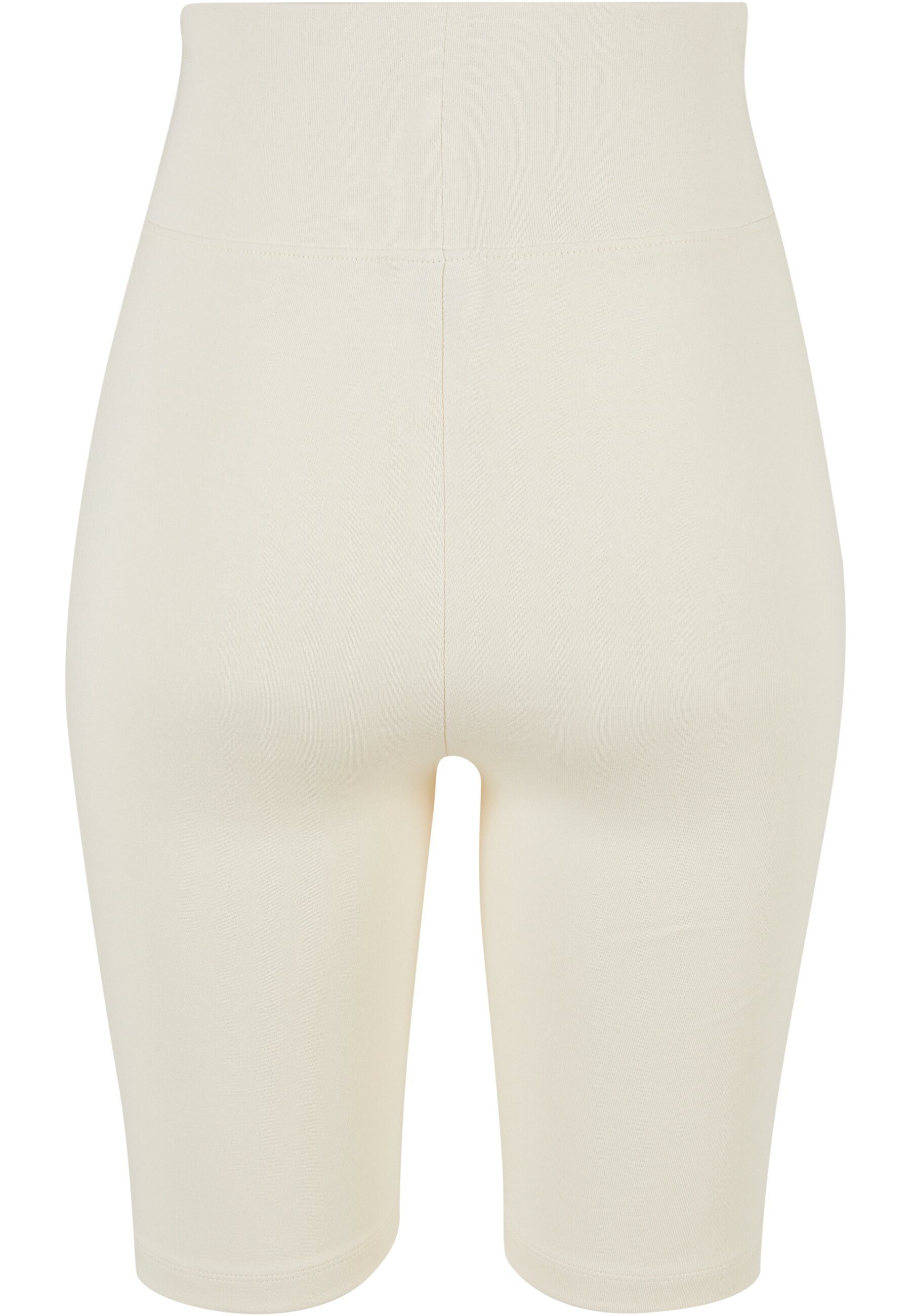 Ladies (1-tlg) whitesand Stoffhose Damen High CLASSICS Shorts Cycle Waist URBAN