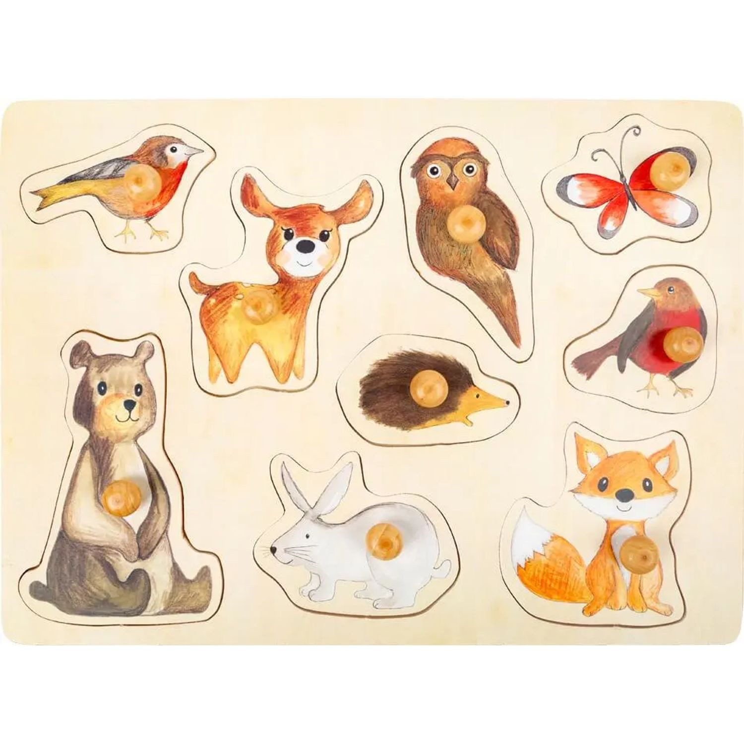 Small Foot Puzzle Setzpuzzle Waldtiere, Puzzleteile