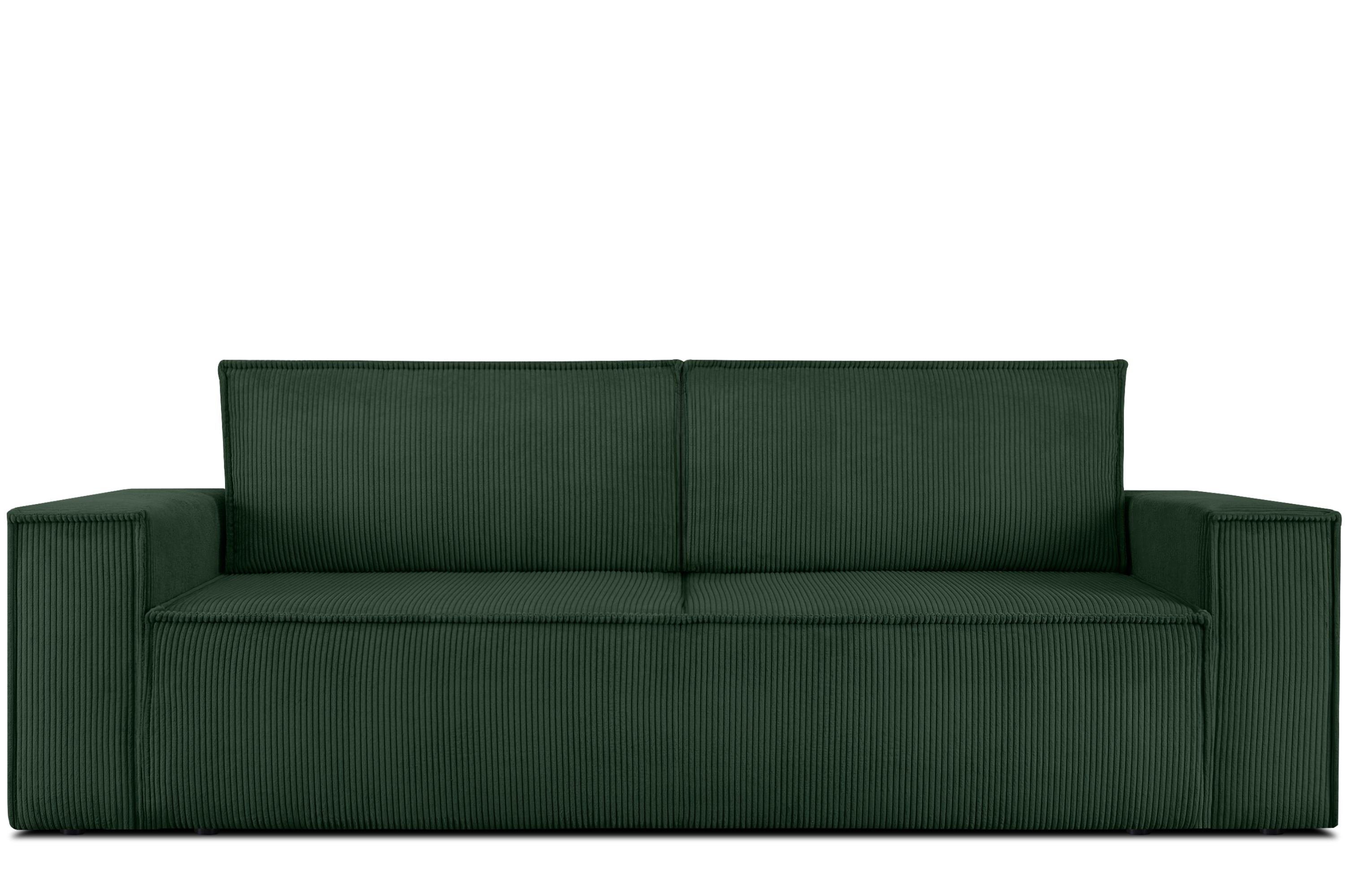 KONSIMO® 3-Sitzer NAPI Sofa mit Schlaffunktion & massivem Gestell, hergestellt in der EU, Couch für Dauerschläfer, mit Wellenunterfederung, Großer Bettkasten
