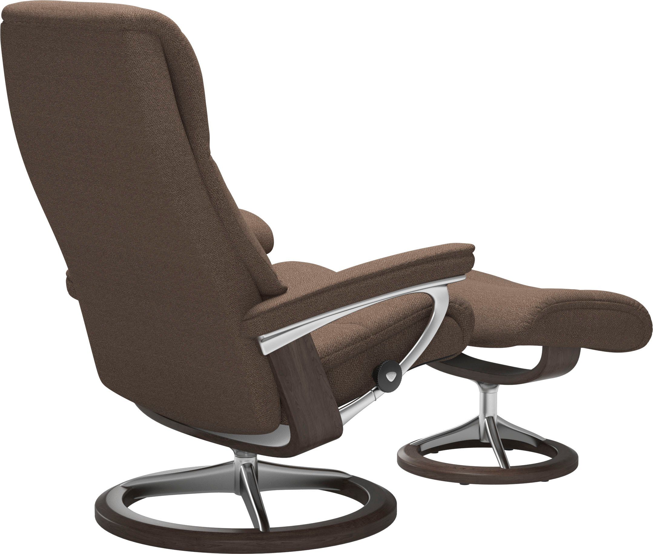 Relaxsessel Wenge Größe S,Gestell View mit Signature Hocker), mit Relaxsessel Stressless® (Set, Base,