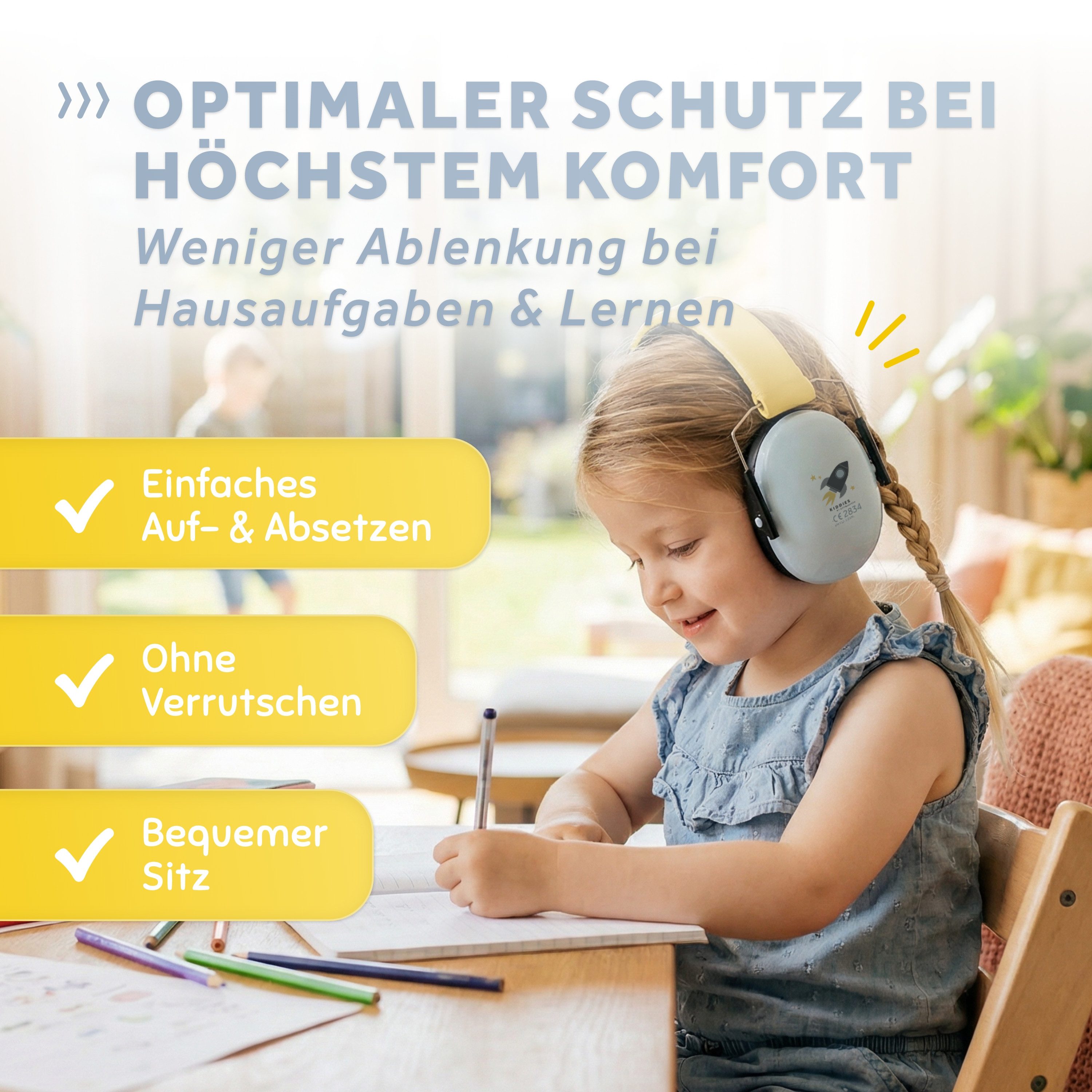 Schallwerk Kapselgehörschutz Kiddies Gehörschutz Kinder, Lärmschutz Ohrenschützer bis 16 Jahre, (Ohrenschutz für Kinder & Jugendliche, stufenlos größenverstellb – Bild 3 von 5