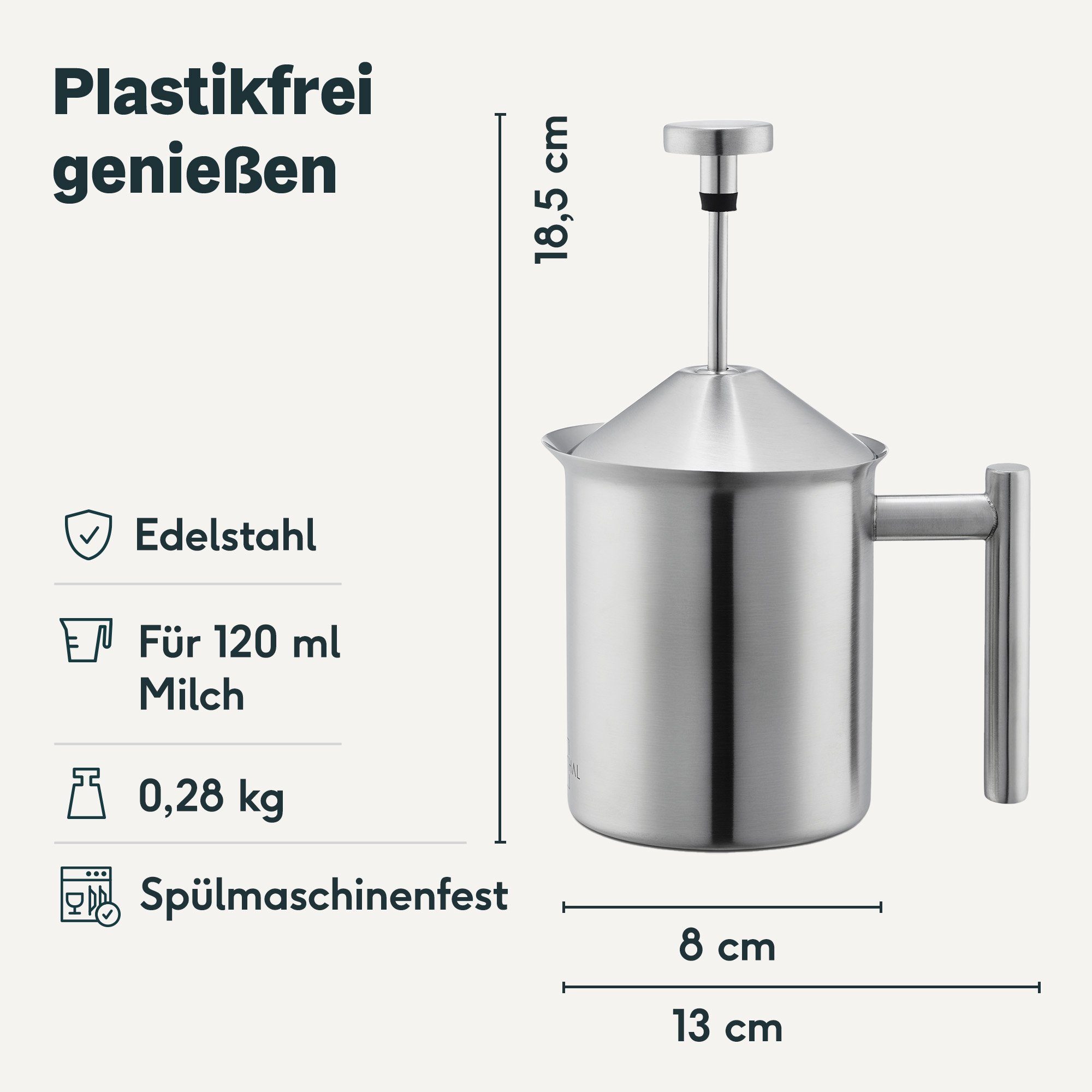 Gasherd Milchaufschäumer, Erhitzbar und Elektro auf SILBERTHAL