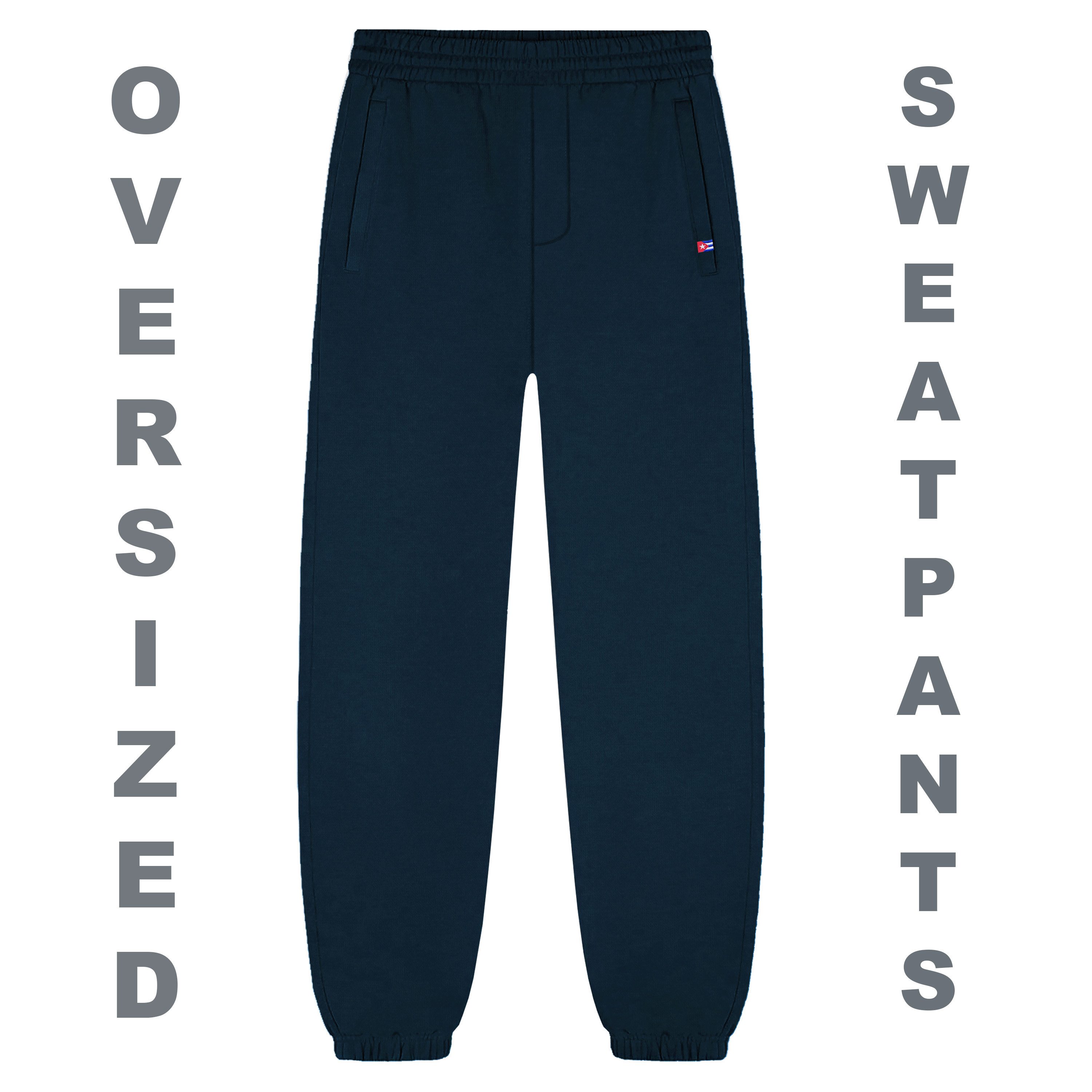 CUBAIANS Jogginghose Caonao Herren Baggy Pant Hose Freizeit Loose Fit Sweat mit Bündchen Elastischer Bund mit Tunnelzug