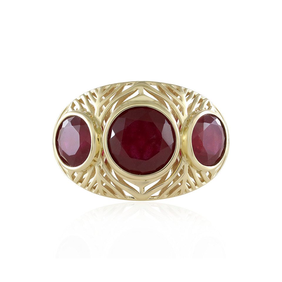 Goldring Madagaskar Rubin Gold Ring 375