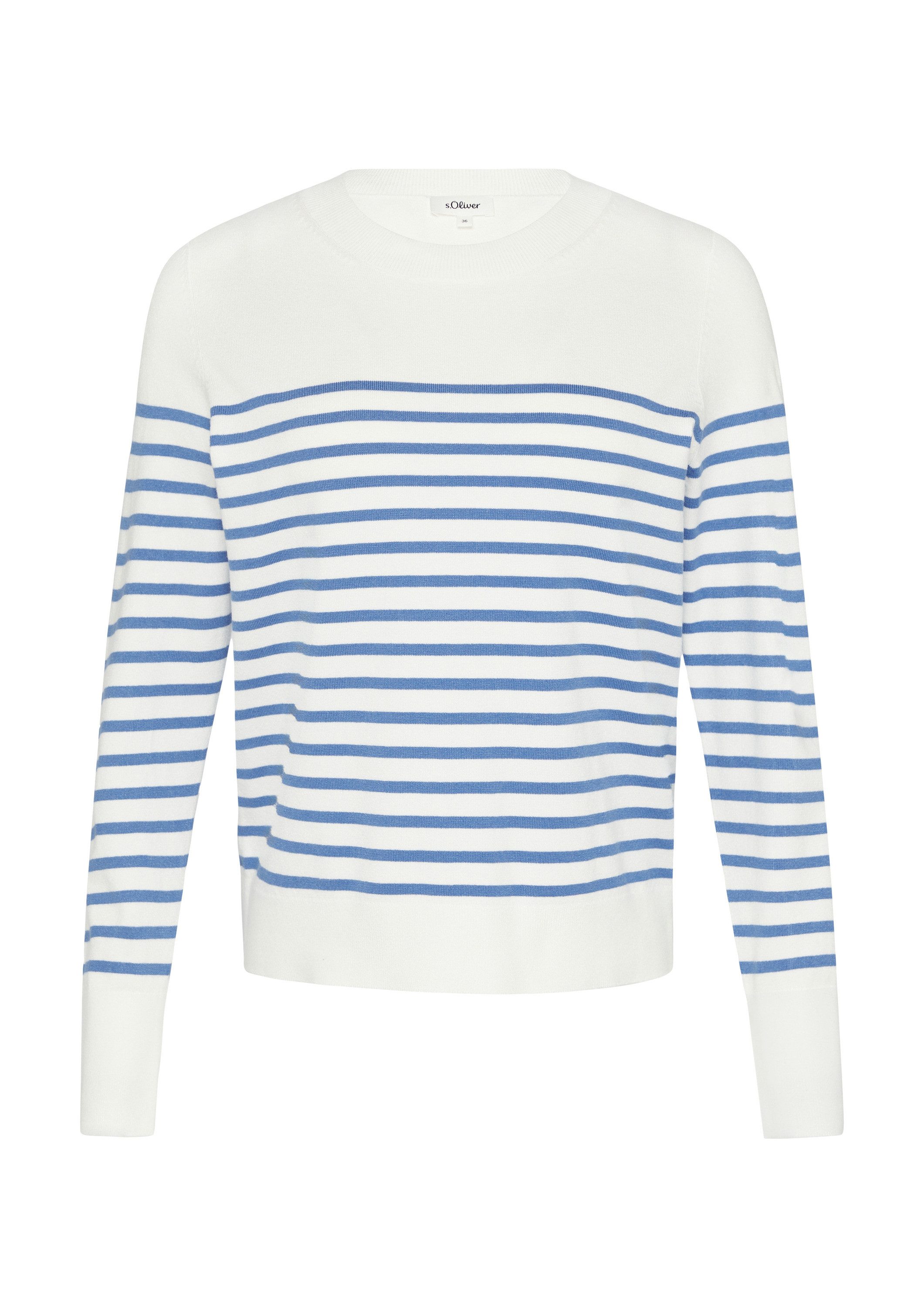 s.Oliver Longpullover Strickpullover Gestreifter Pullover aus günstig online kaufen