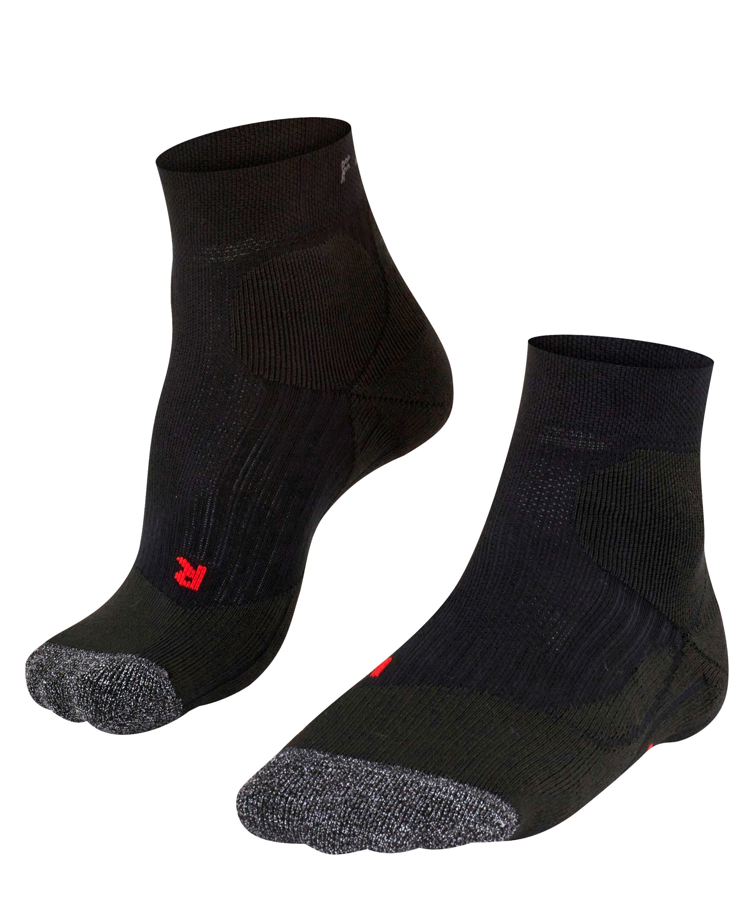 FALKE Tennissocken TE2 Short (1-Paar) Stabilisierende Socken für Hartplätze black (3000)