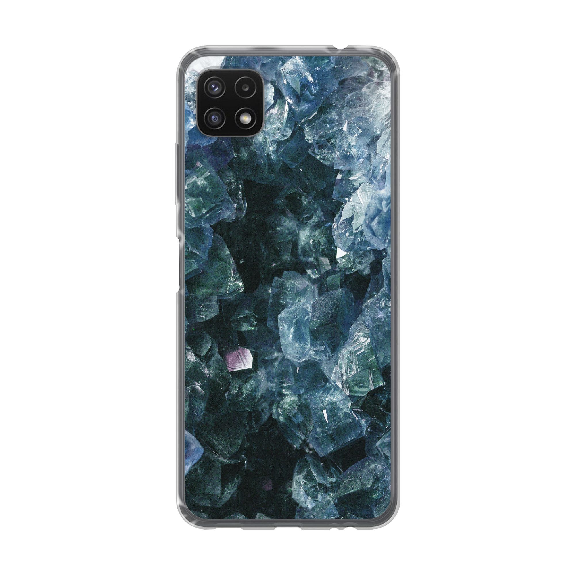 MuchoWow Handyhülle für Samsung Galaxy A22 5G Edelsteine und Mineralien - Kristall - Natur, Smartphone-Bumper, Print, Handy Schutzhülle Dünn