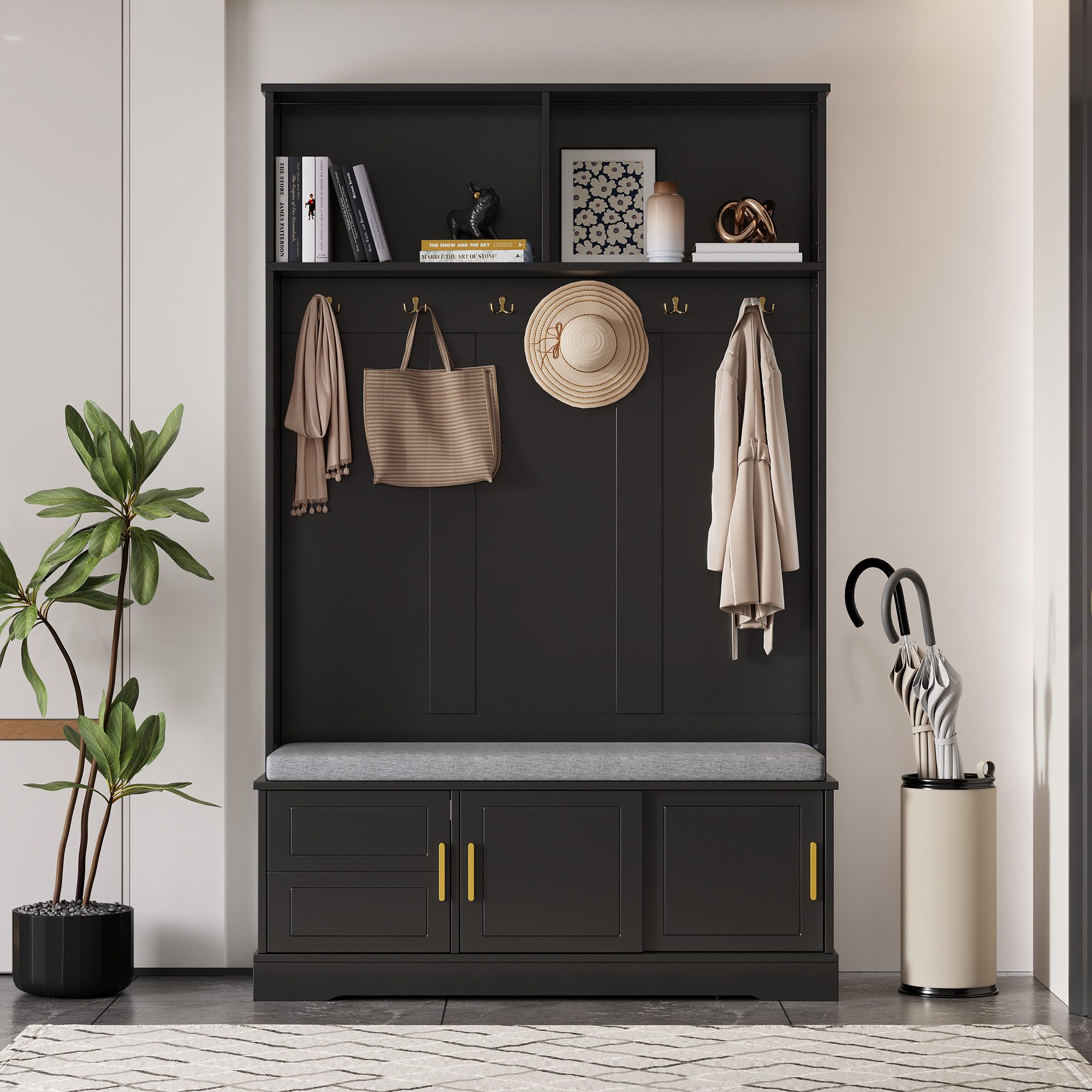 Flieks Garderoben-Set mit Schuhschrank, Sitzbank, Haken, günstig online kaufen