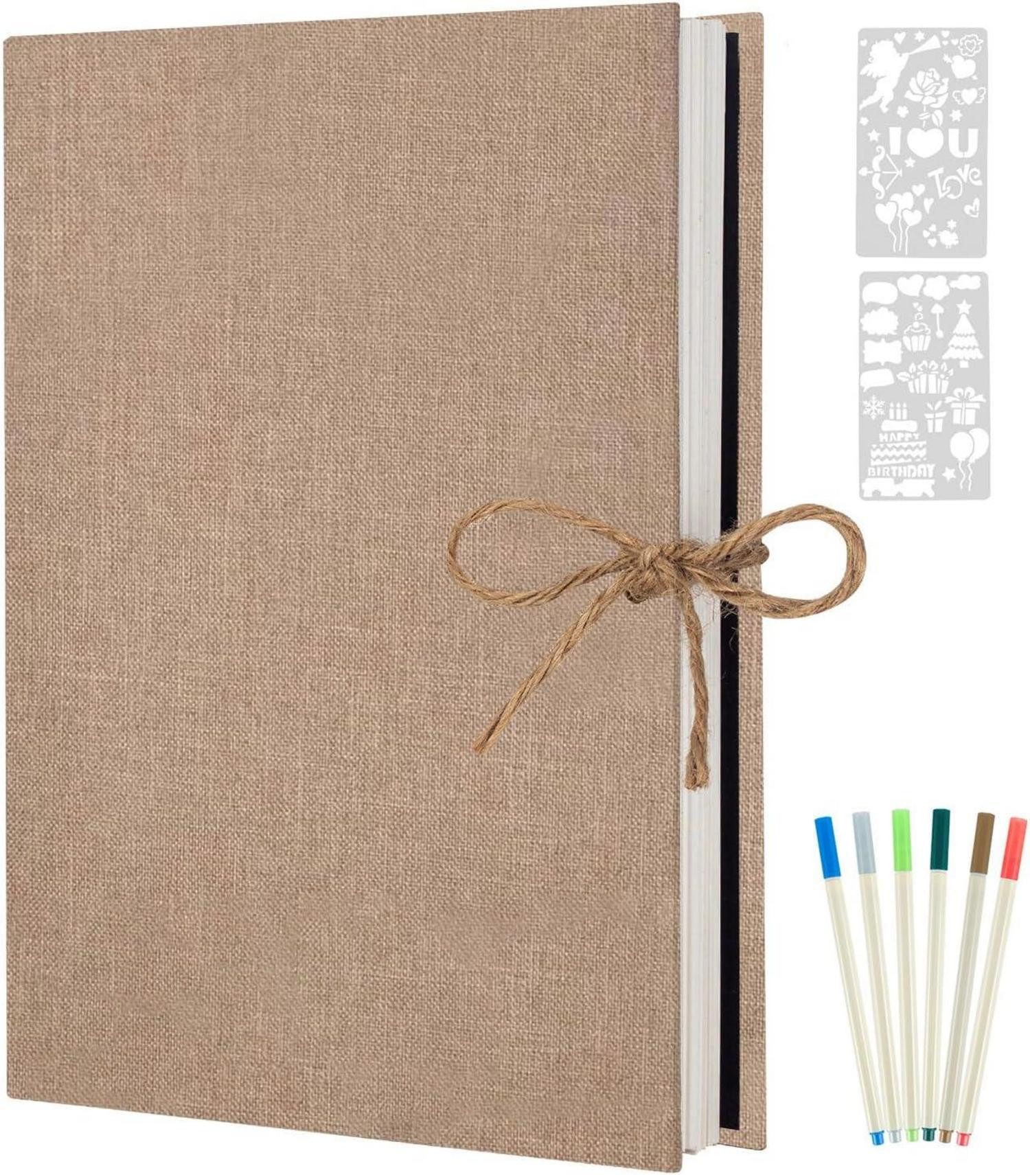 Fotoalbum Selbstklebendes Fotoalbum 60 Weiße Seiten Scrapbook DIY Album Hochzeit
