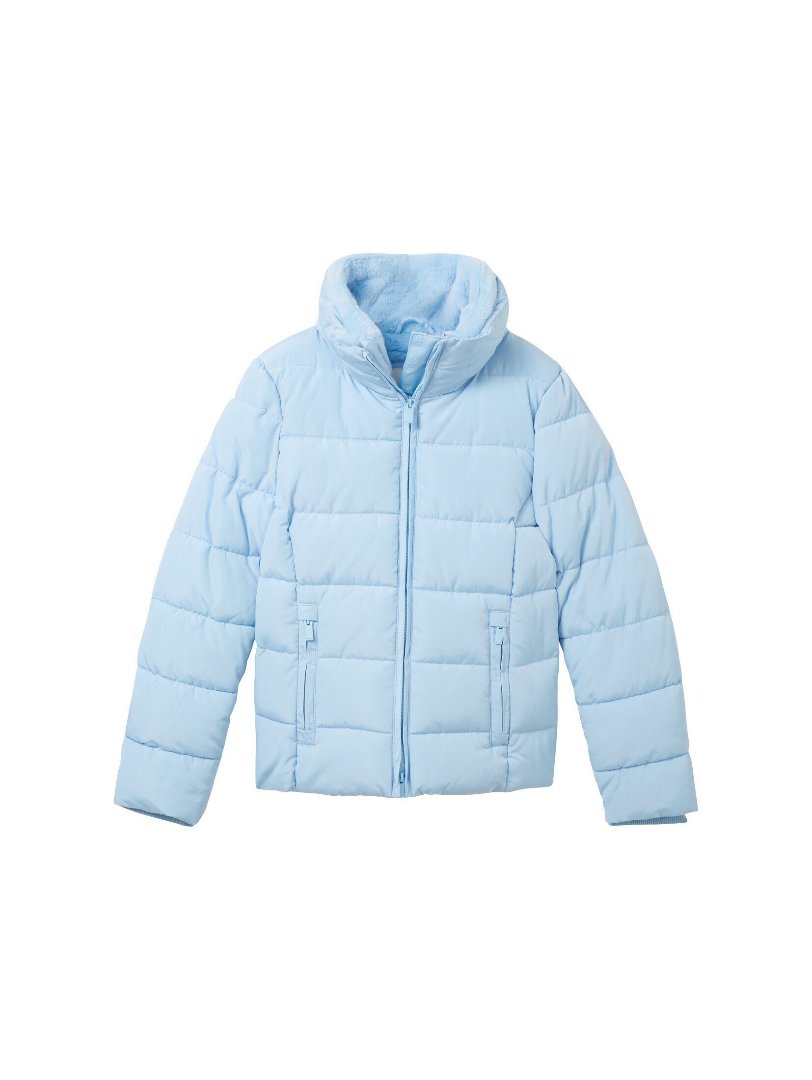 light recyceltem Steppjacke Polyester TOM blue Puffer-Jacke mit TAILOR cloudy