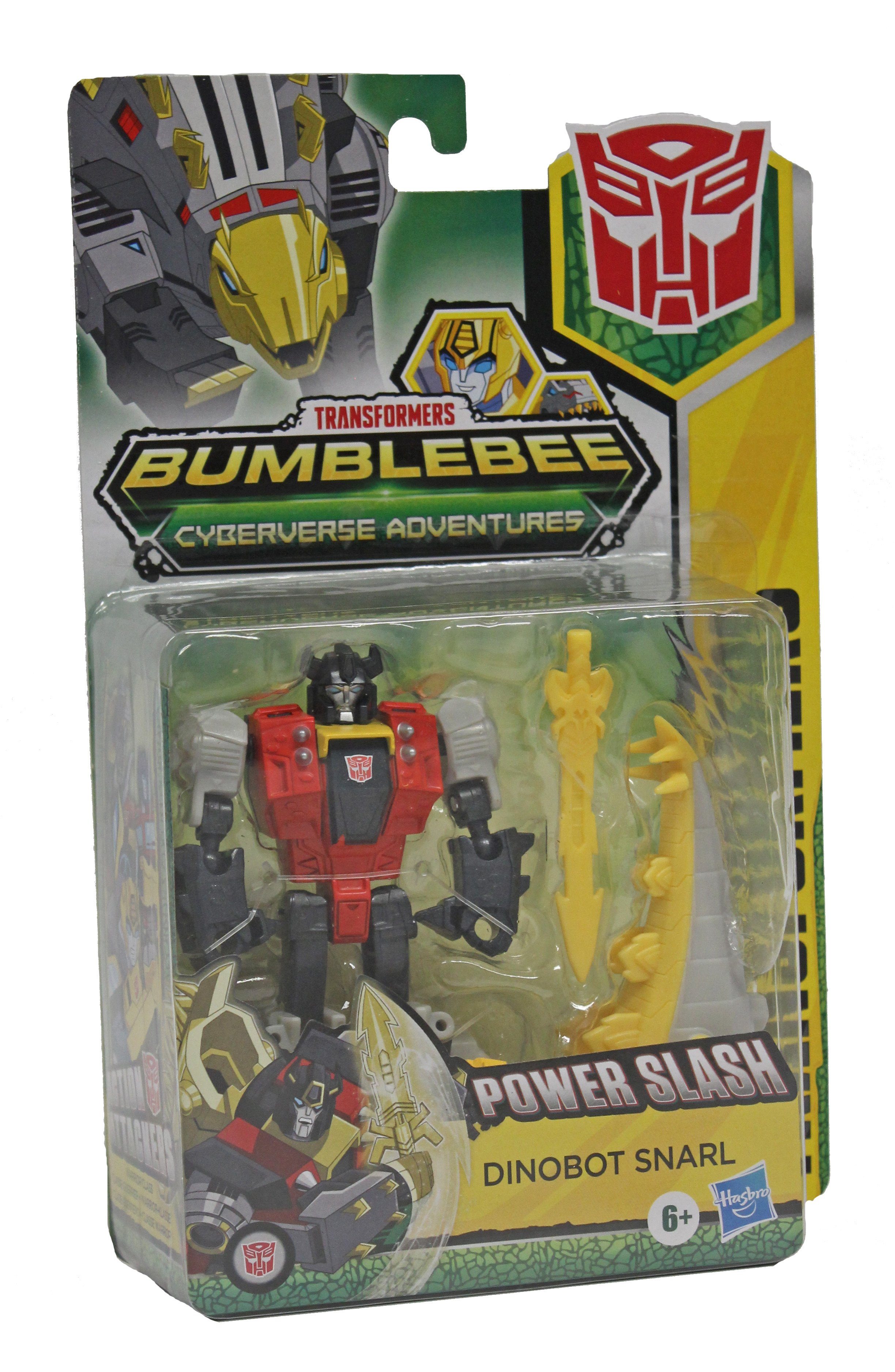 [Originalprodukt! Jetzt supergünstig auf Sendung!] Hasbro Actionfigur Transformers Bumblebee Cyberverse Dinobot Slash Power Adventures Snarl