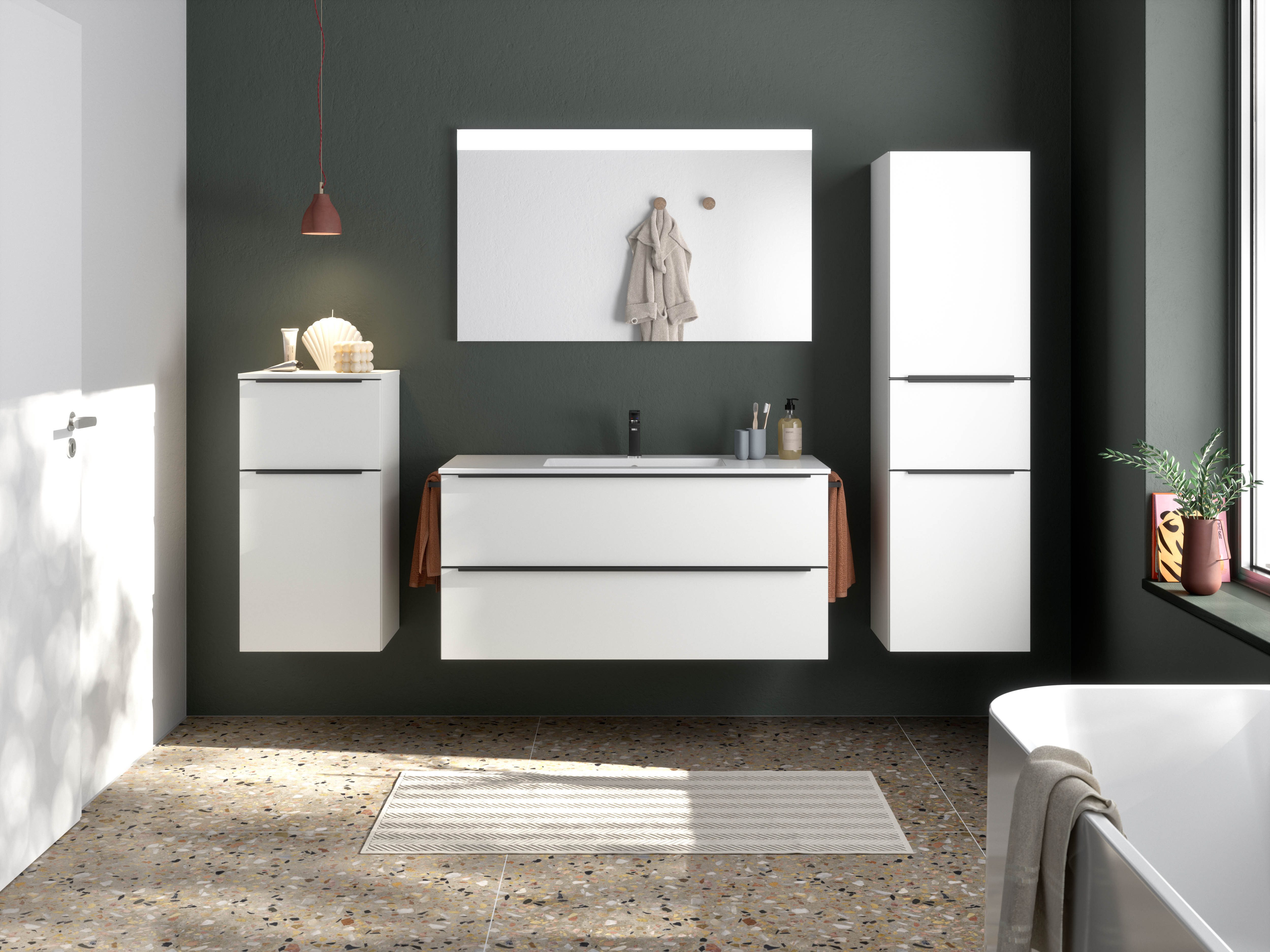 nobilia® Badmöbel-Set Levere, (4-St., vormontiert, mit günstig online kaufen