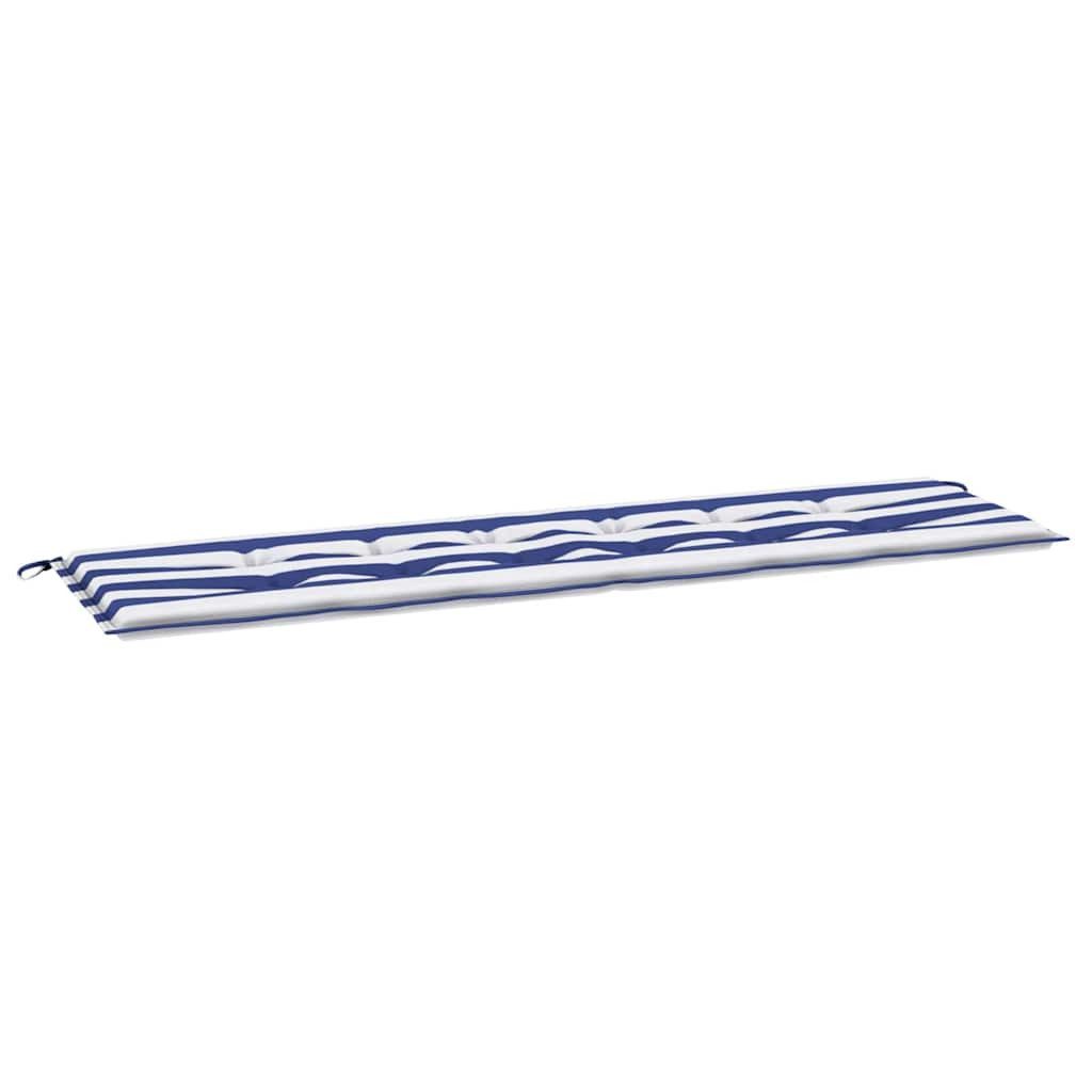 vidaXL Sitzauflage Gartenbank-Kissen Blau und weiß günstig online kaufen