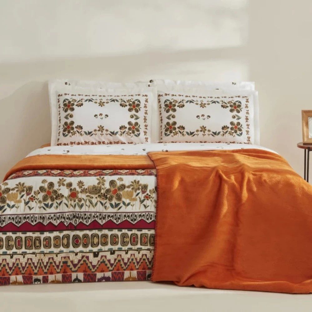 Karaca Home Bettwäsche Karaca Home Runa 100% Baumwolle Doppelbett Bettwäsch günstig online kaufen