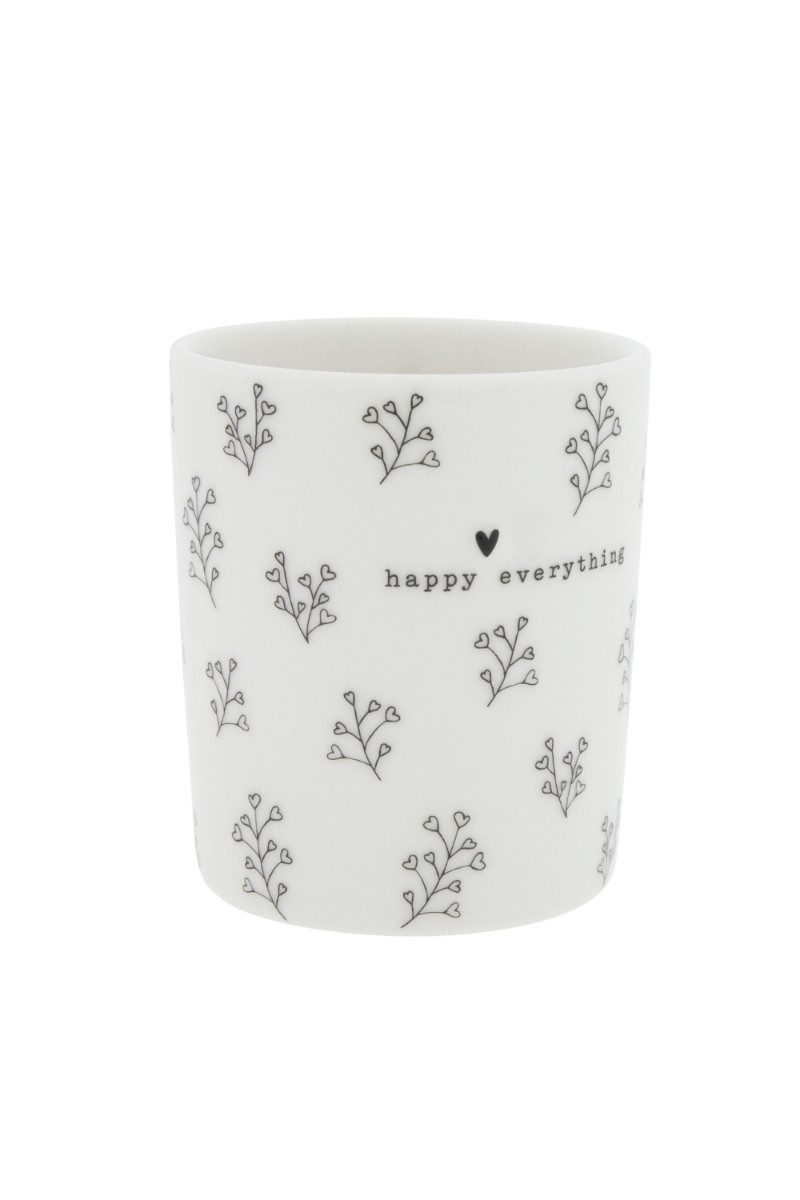 Geschirr-Set Becher - FLOWERHEARTS - weiß