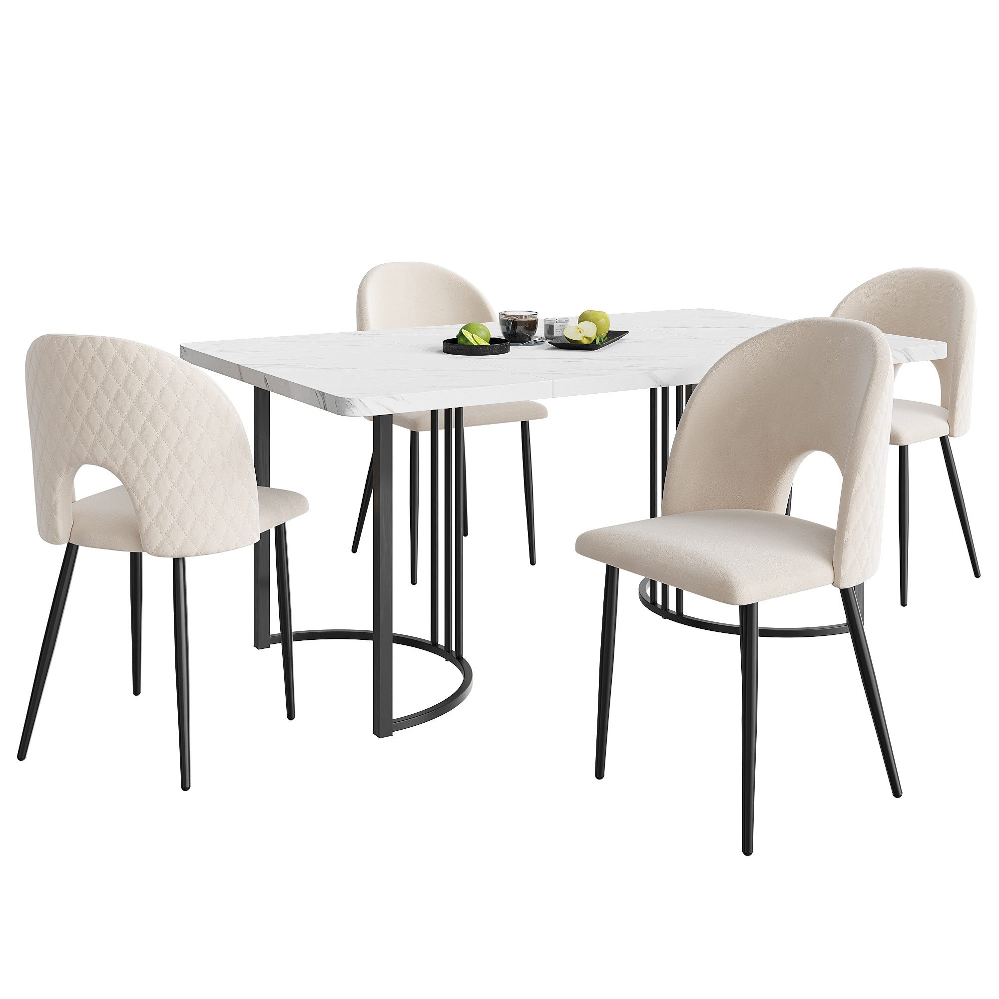 Gotagee Essgruppe Esstisch Küchentisch Set (5-tlg) günstig online kaufen