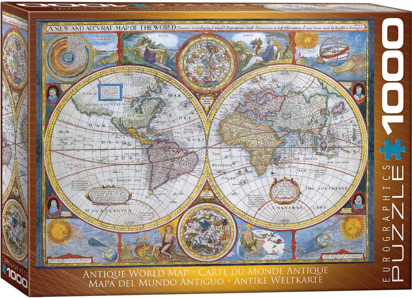Puzzle 1000 Teile Puzzle - Antike Weltkarte, Puzzleteile