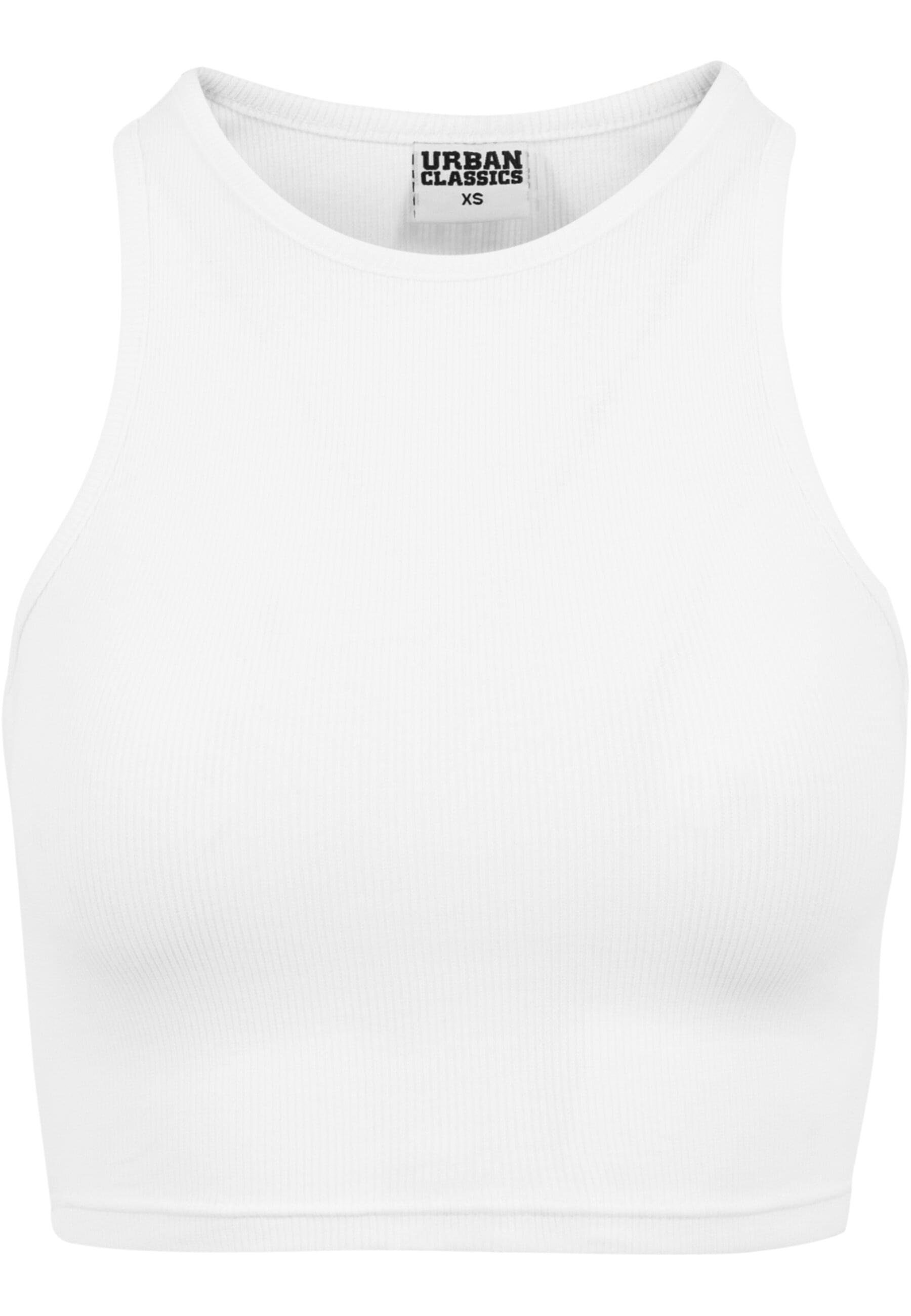 URBAN CLASSICS Ladies Top Cropped Lace Bietet Damen T-Shirt Bewegungsfreiheit (1-tlg), für Belüftung Up den und Oberkörper