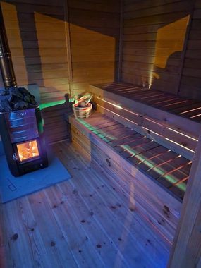 JVmoebel Sauna Sauna Holz Design Haus Outdoor Landhaus Garten 2,30x2,30x2,40, BxTxH: 2.3 x 2.3 x 2.6 cm, 145,00 mm, (1-St., 1x Sauna) Made in Europa