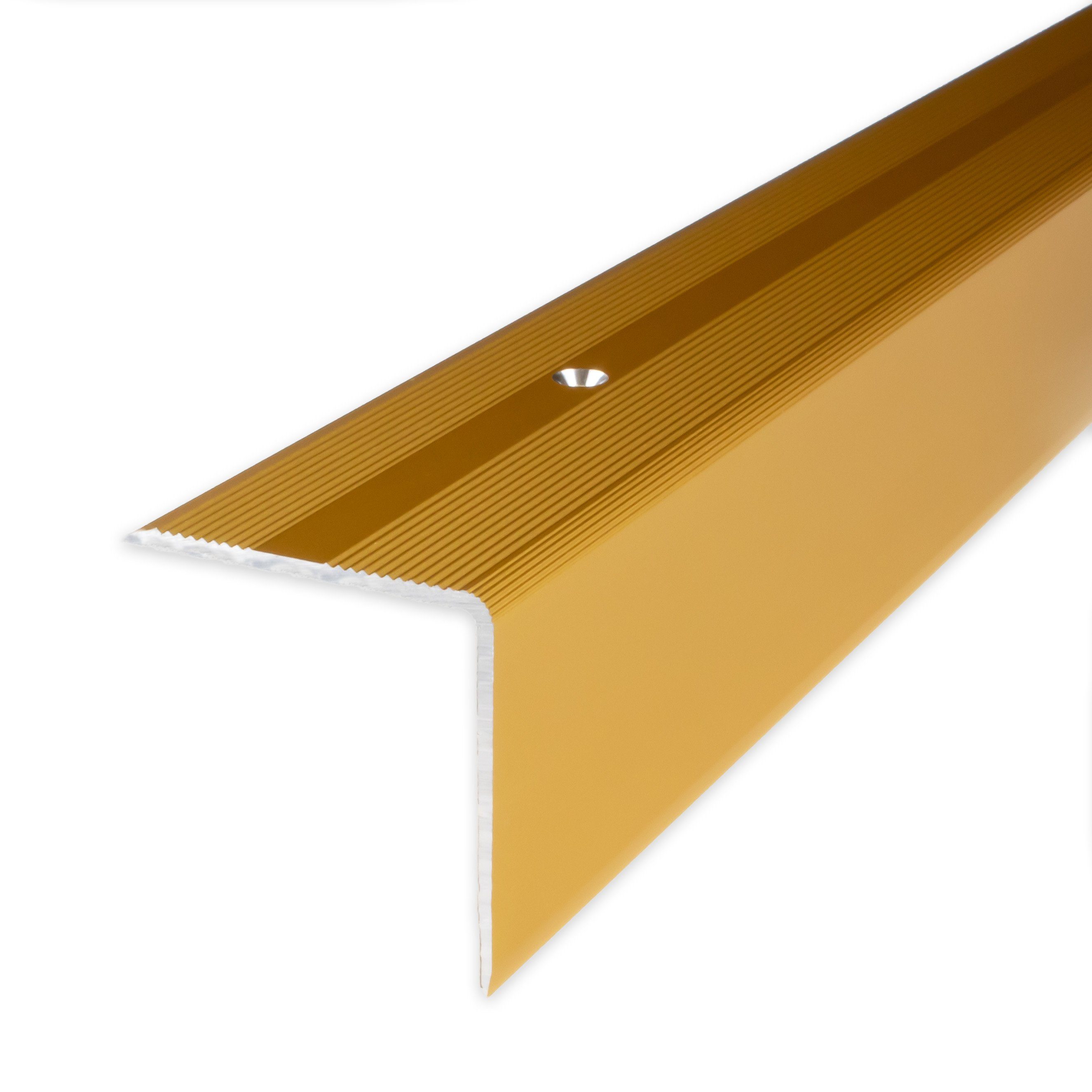 PROVISTON Treppenkantenprofil Aluminium, 40 x 42 x 1000 mm, Goldfarbig, Treppenkanten Winkel