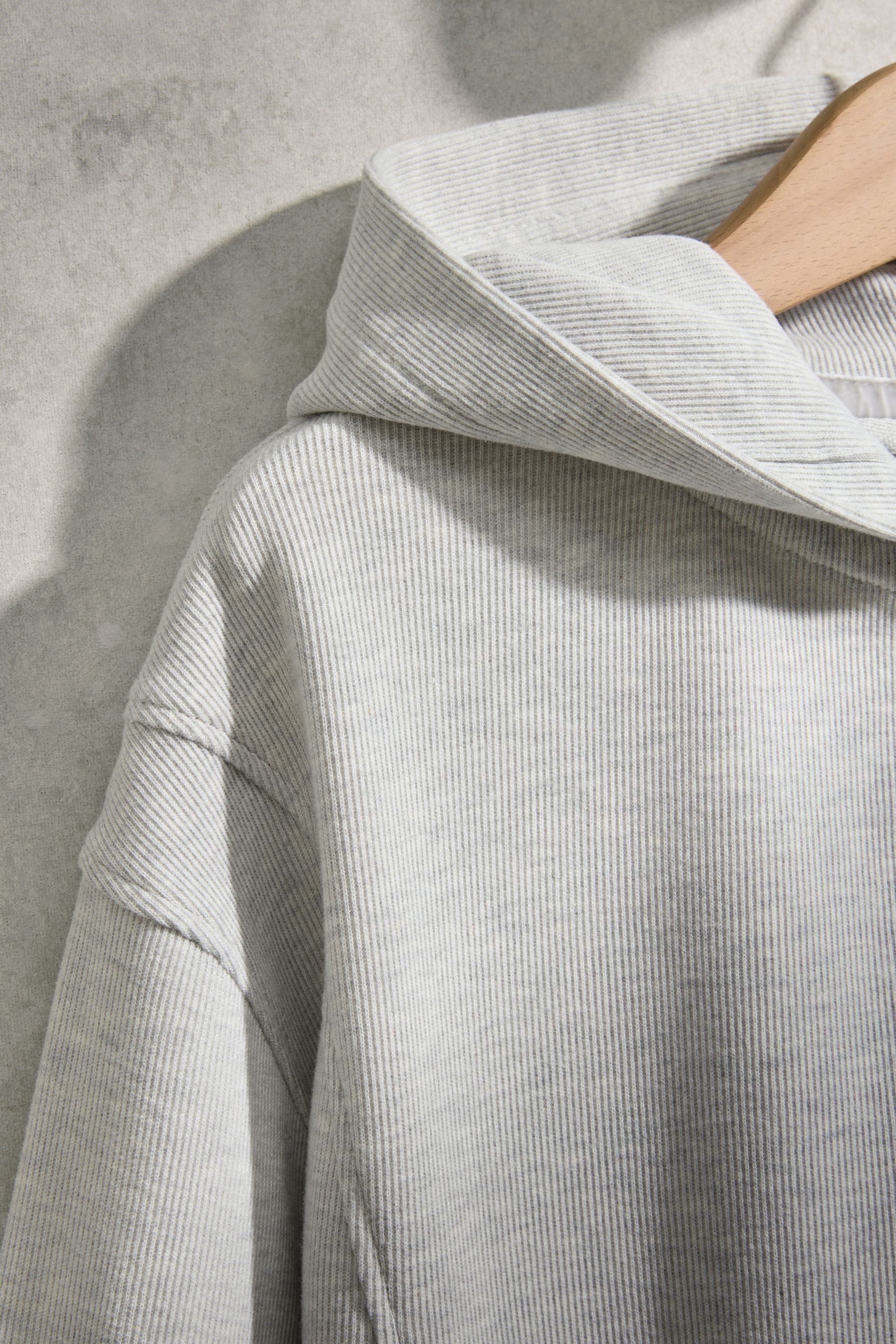 Next Kapuzenpullover Gerippte Kapuzenjacke mit Reißverschluss (1-tlg)