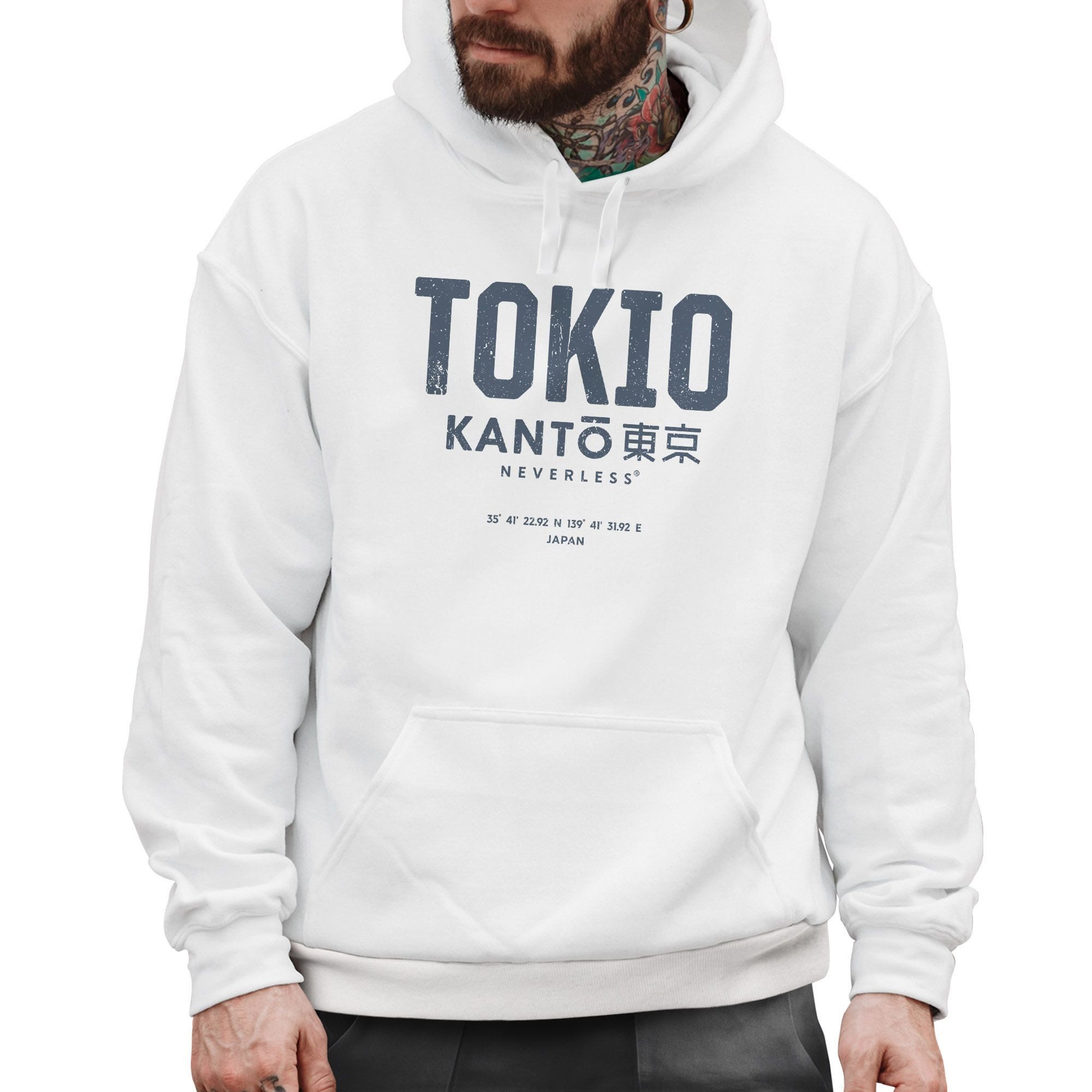 Neverless Hoodie Hoodie Herren Frontprint Tokyo Japan Japanische Schriftzei günstig online kaufen