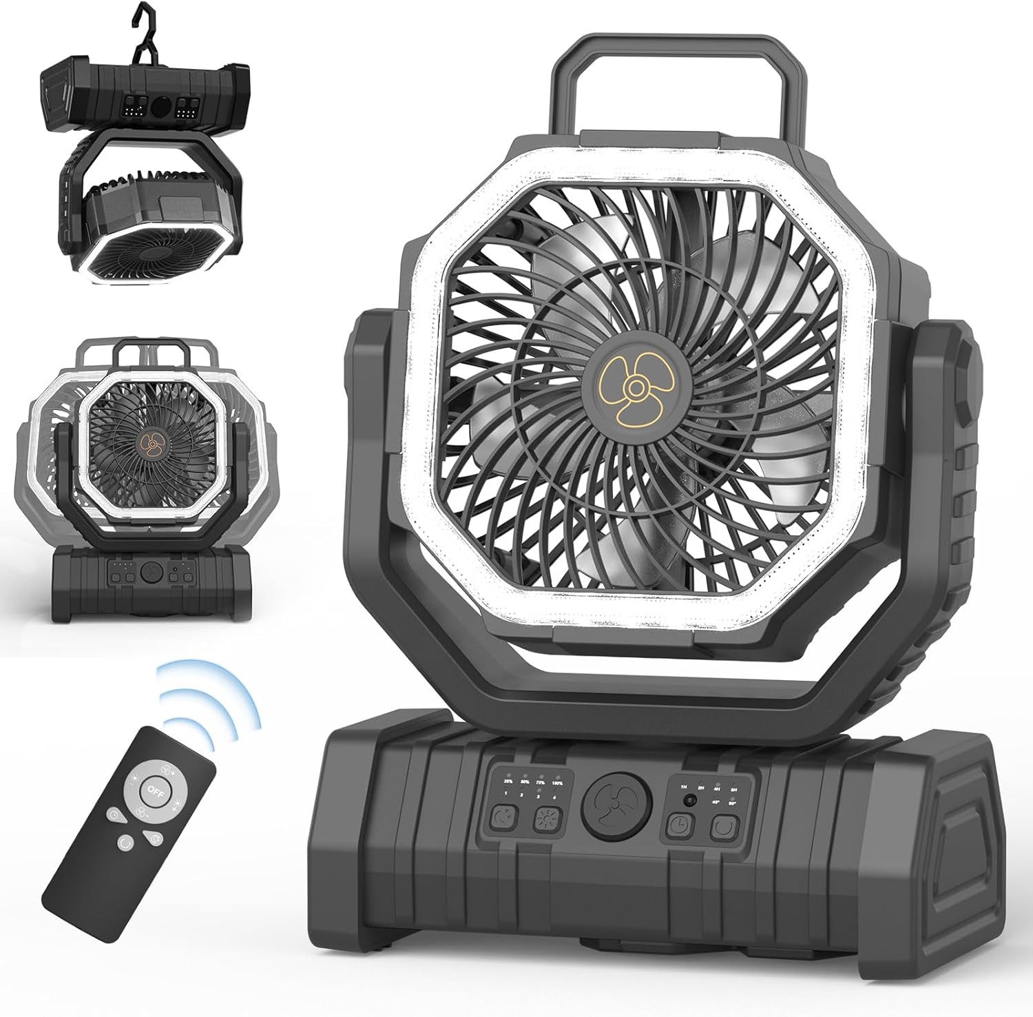 BlingBin Akku-Standventilator 270°Drehung Camping Ventilator,20000mAh Leise günstig online kaufen