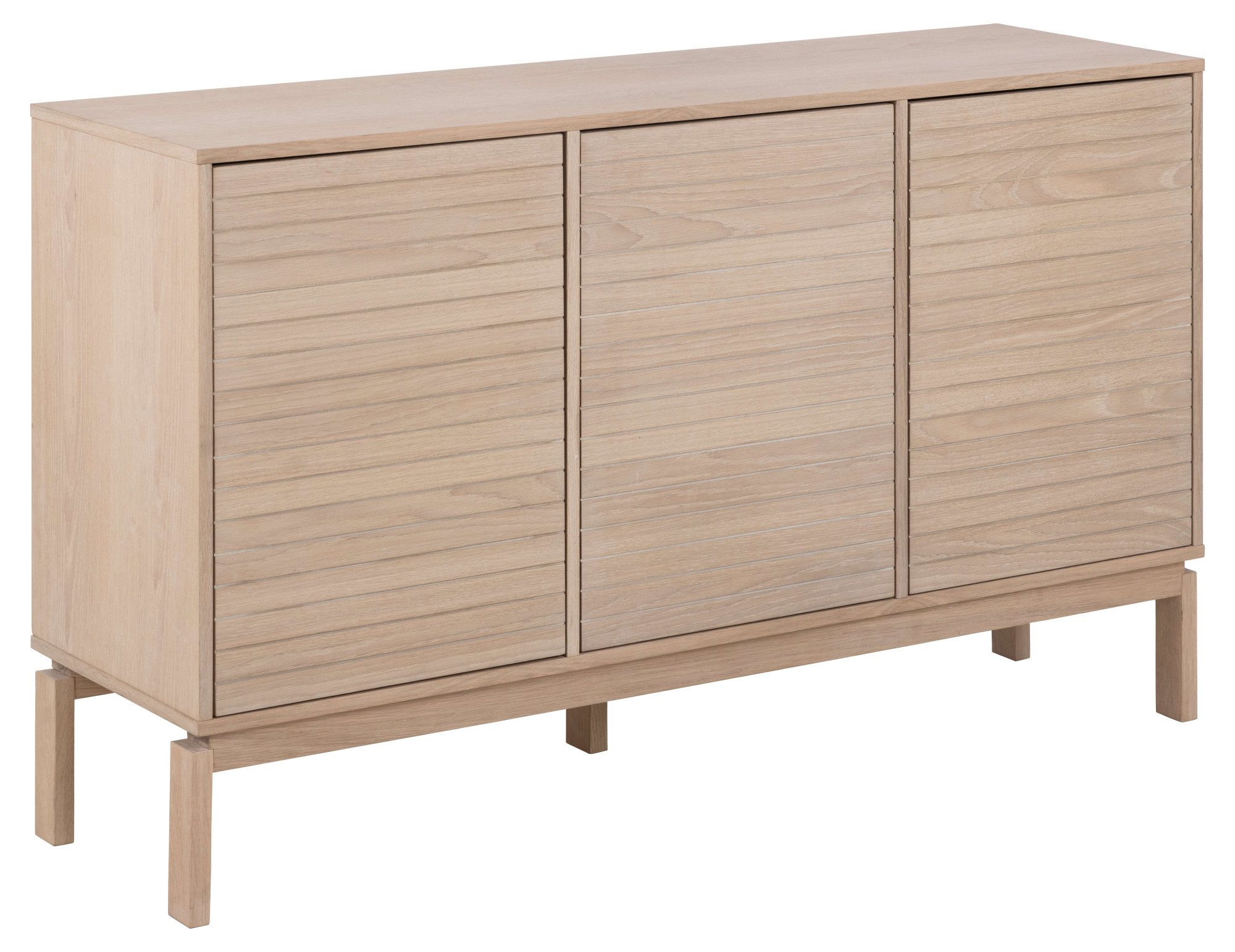 ACTONA GROUP Sideboard Linley Anrichte, gerillte Front, Eiche furniert, 3 Türen, 3 Einlegeböden, Lamellenfront. € 493,17