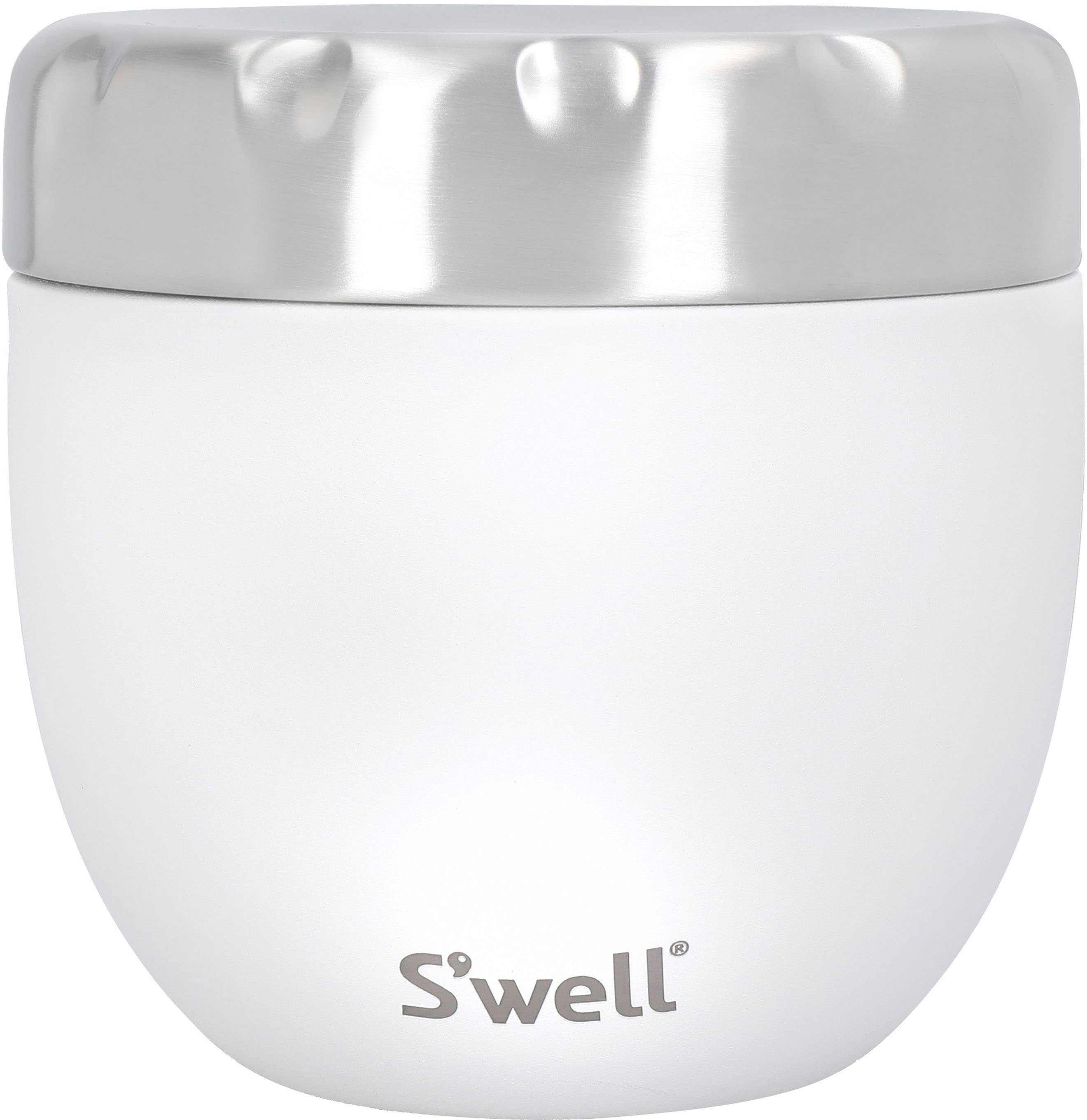 S’well (2-tlg), Food 2-in-1 Therma-S'well®-Technologie Topaz dreischichtiger mit Thermoschüssel Edelstahl, Pink Eats Außenschale S'well weiß Bowl,