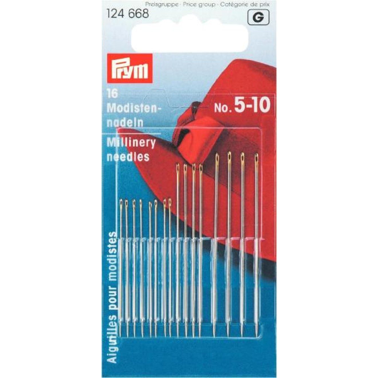 Prym Stricknadeln Modistennadeln silberfarbig 16 St