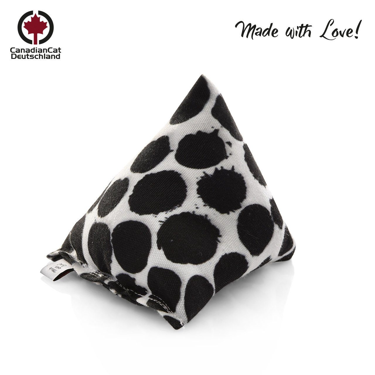 Canadian Cat Company Подушка для животных Schmuse-Pyramide XL "Punkte" mit Baldrian, Schmusekissen mit Baldrian zum nachfüllen