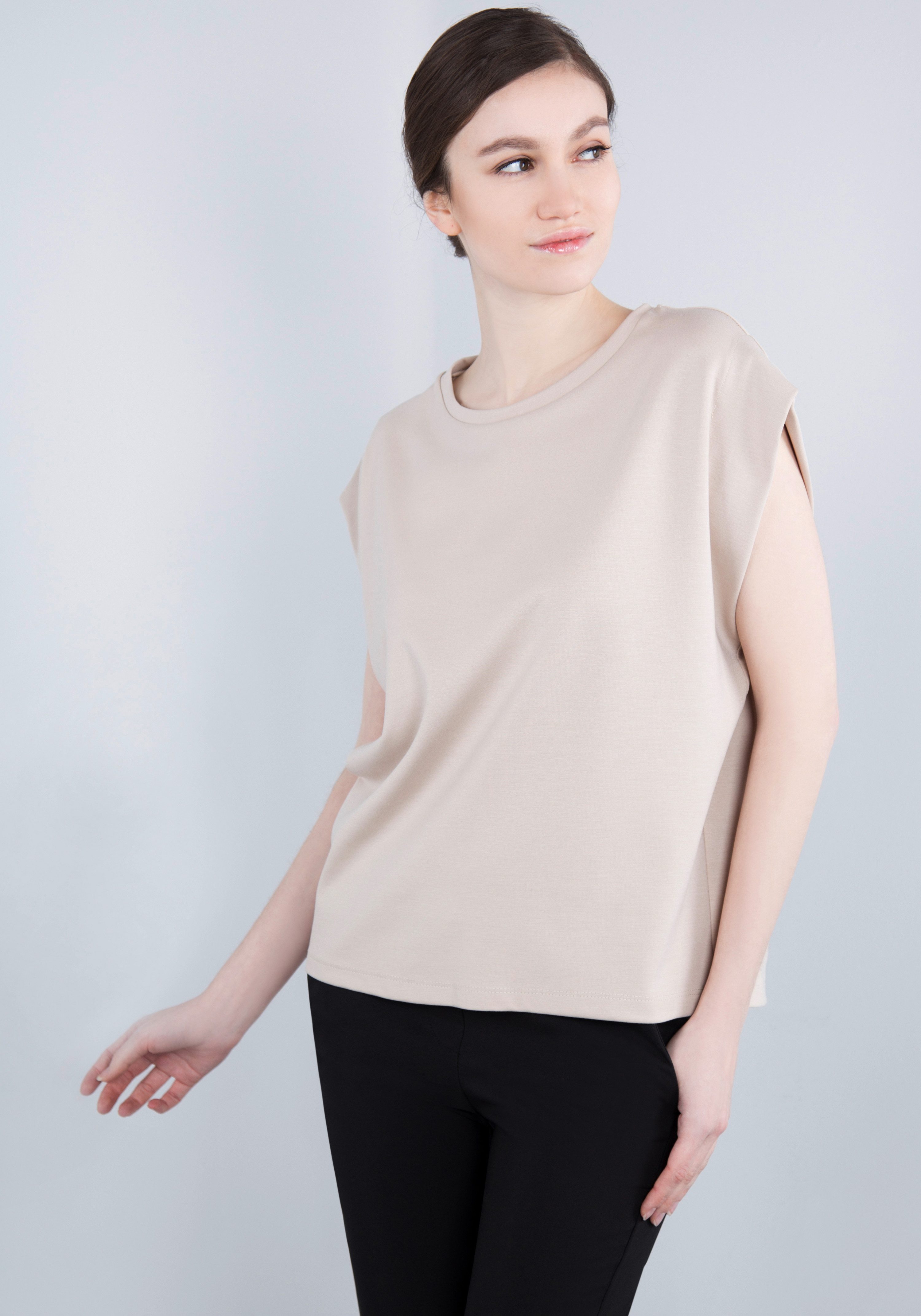 IMPERIAL T-Shirt Ärmelloses "Punto Milano" Shirt mit eingeschlagen Armlochd günstig online kaufen