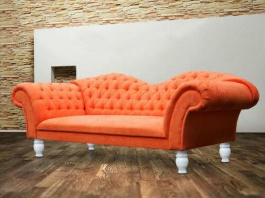 JVmoebel Chesterfield-Sofa, Chesterfield Sofa Polster Couchen Big Klassische Designer CUPIDOIII Orange Couch Sofas