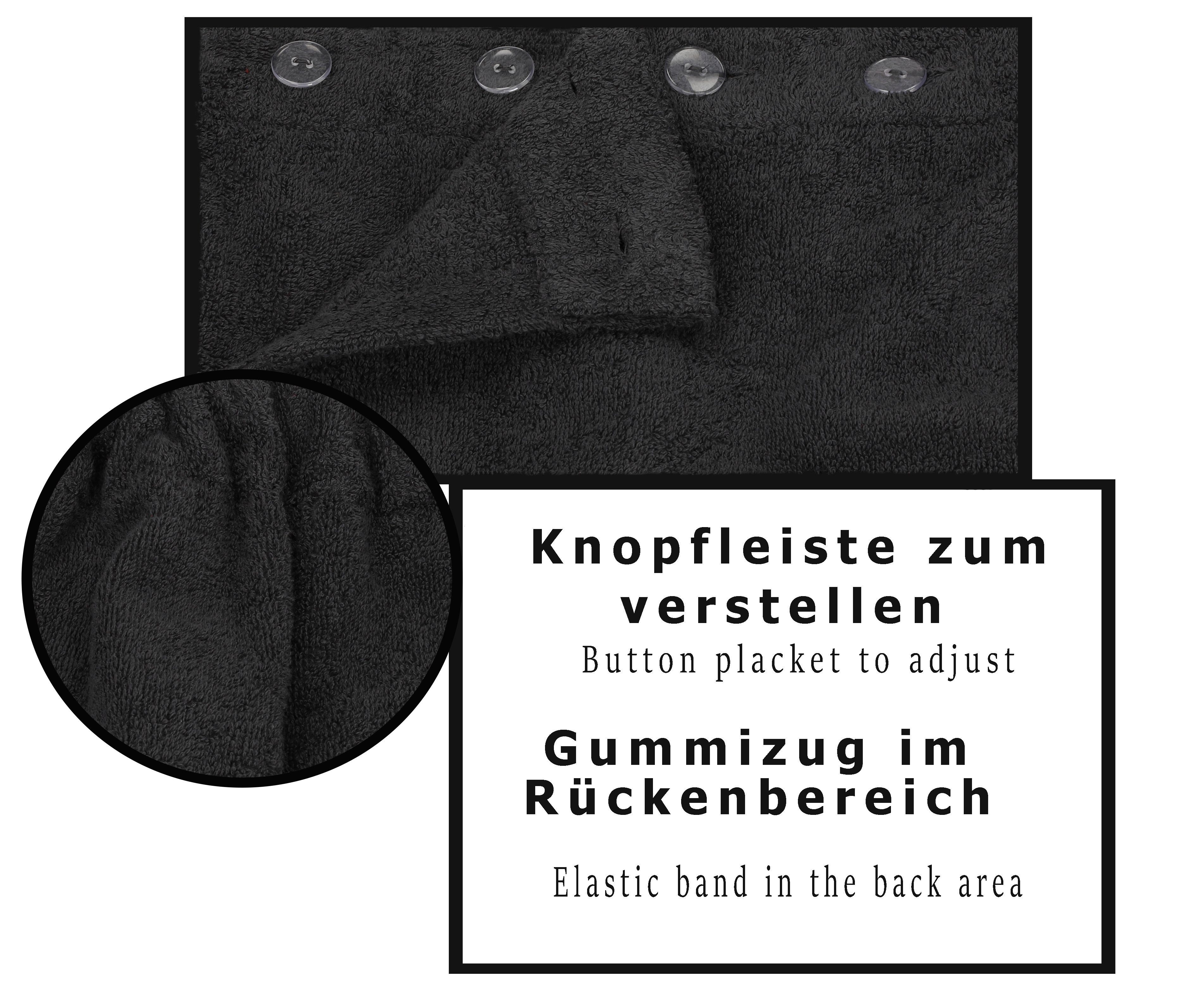 420 graphit Saunatuch 100% Betz Herren für Frottee BERLIN Knöpfen g/m², mit Baumwolle Saunakilt