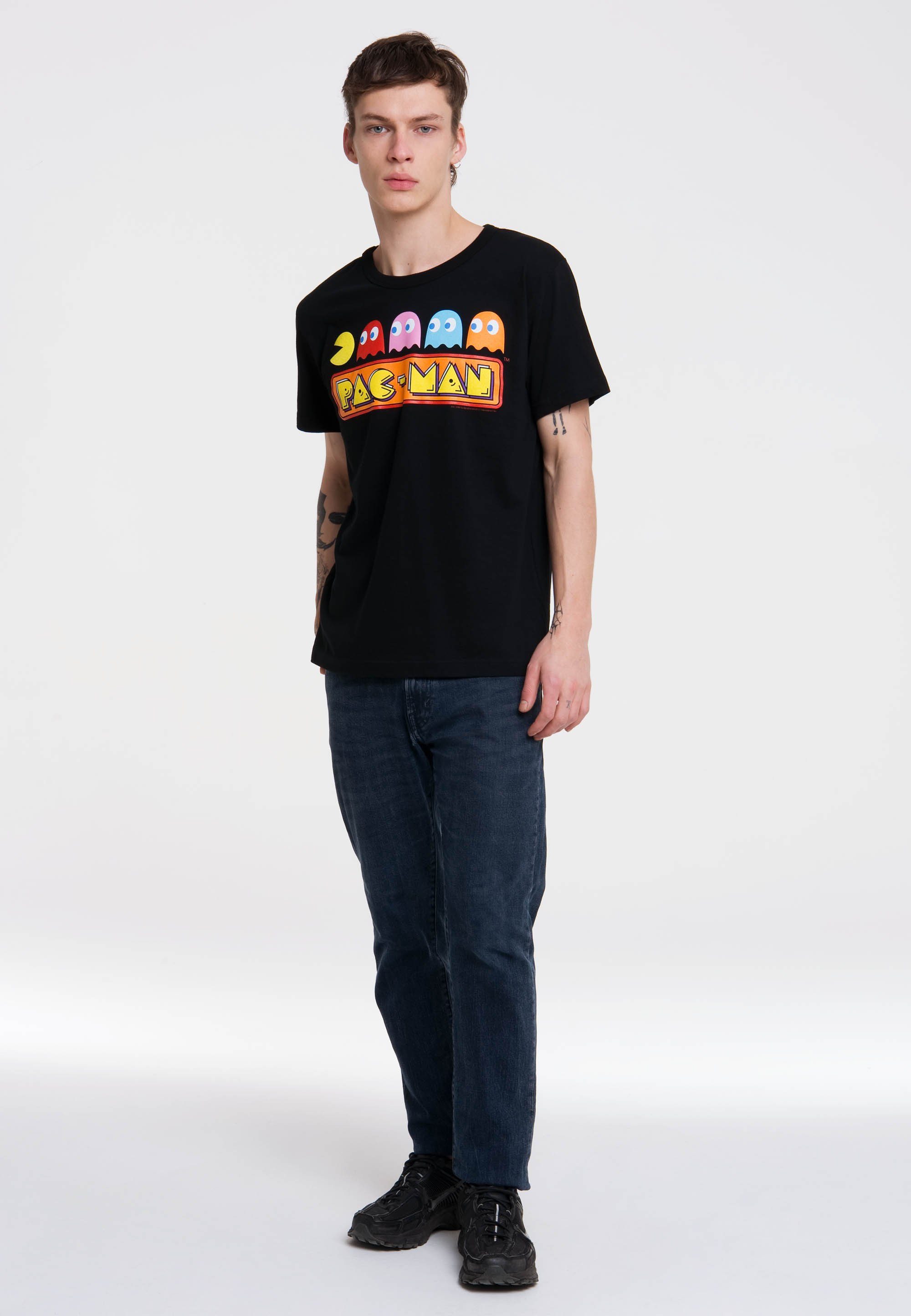 LOGOSHIRT T-Shirt Pac-Man - Chase mit Pac-Man-Print