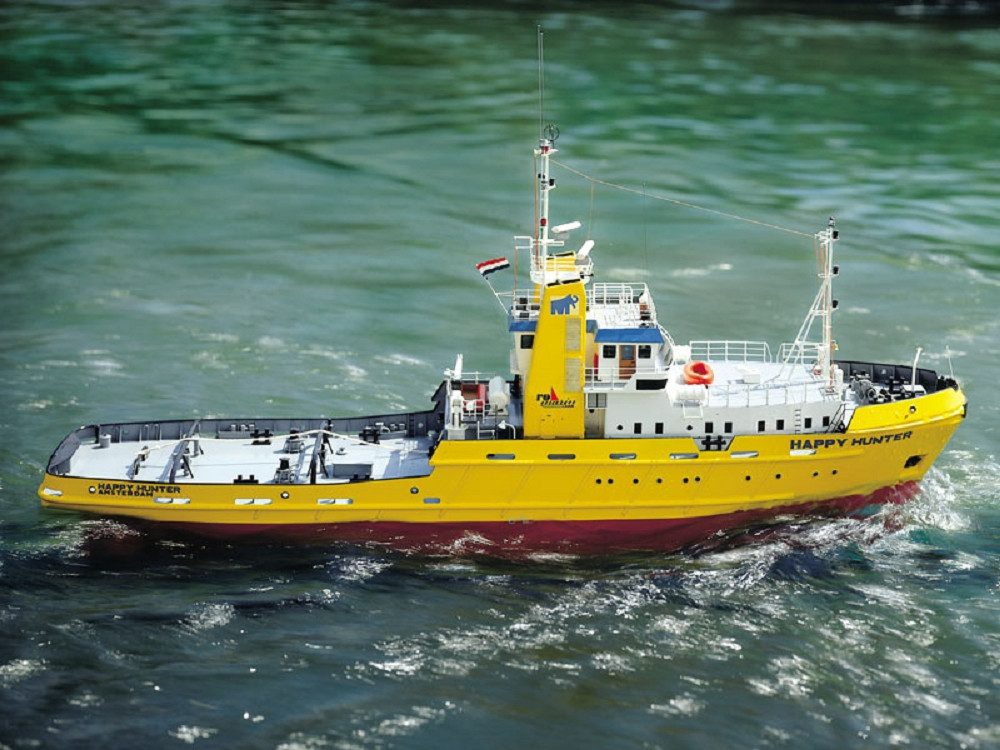 RC-Boot Romarin RC Schiff Happy Hunter Bergungsschlepper Baukasten 1:50