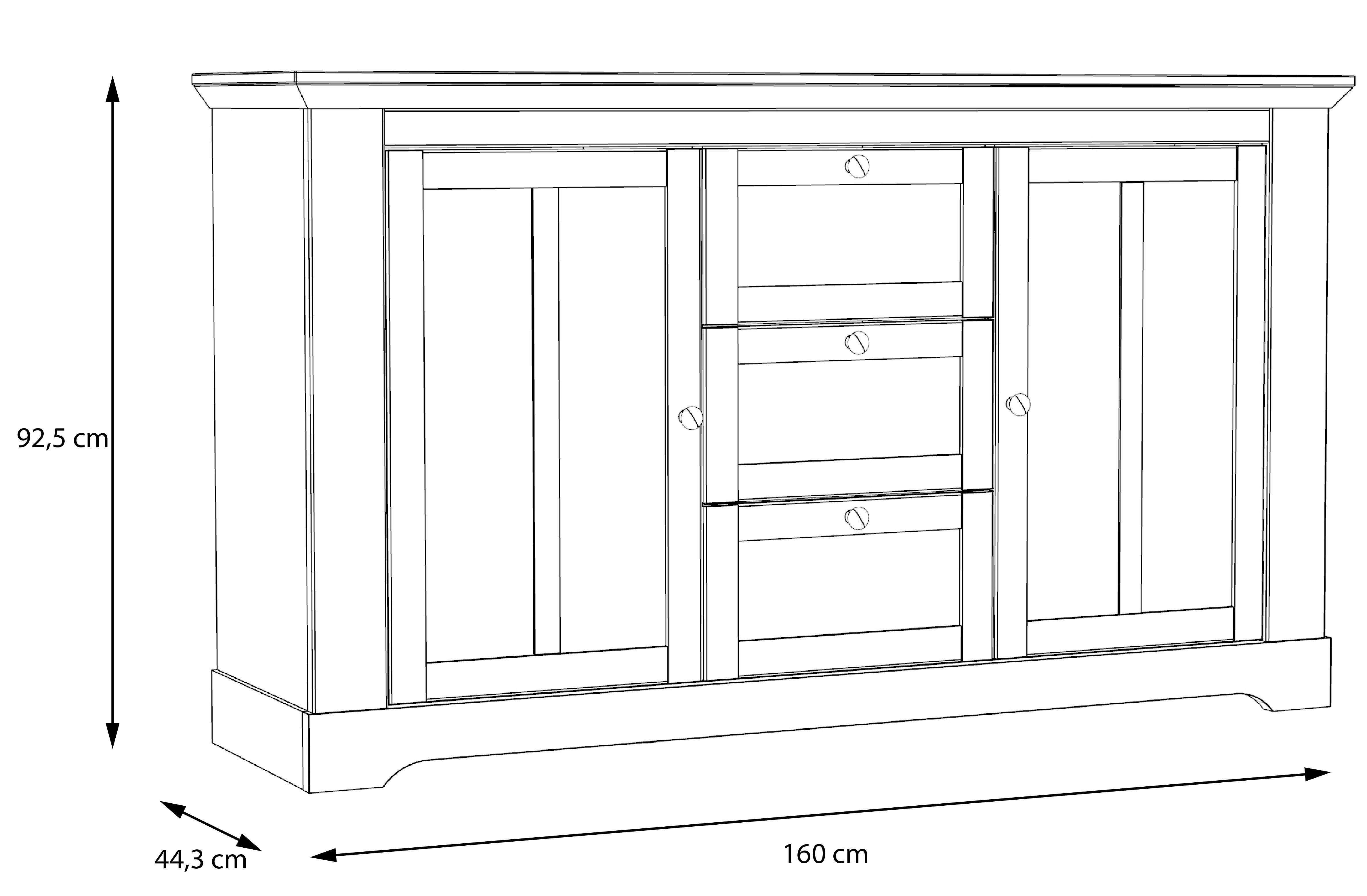 FORTE Kombikommode Iloppa, im Landhausstil