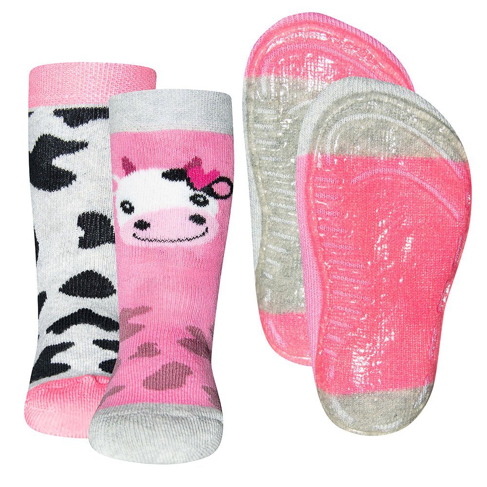 ABS-Socken Stoppersocken 2er Pack Kuh