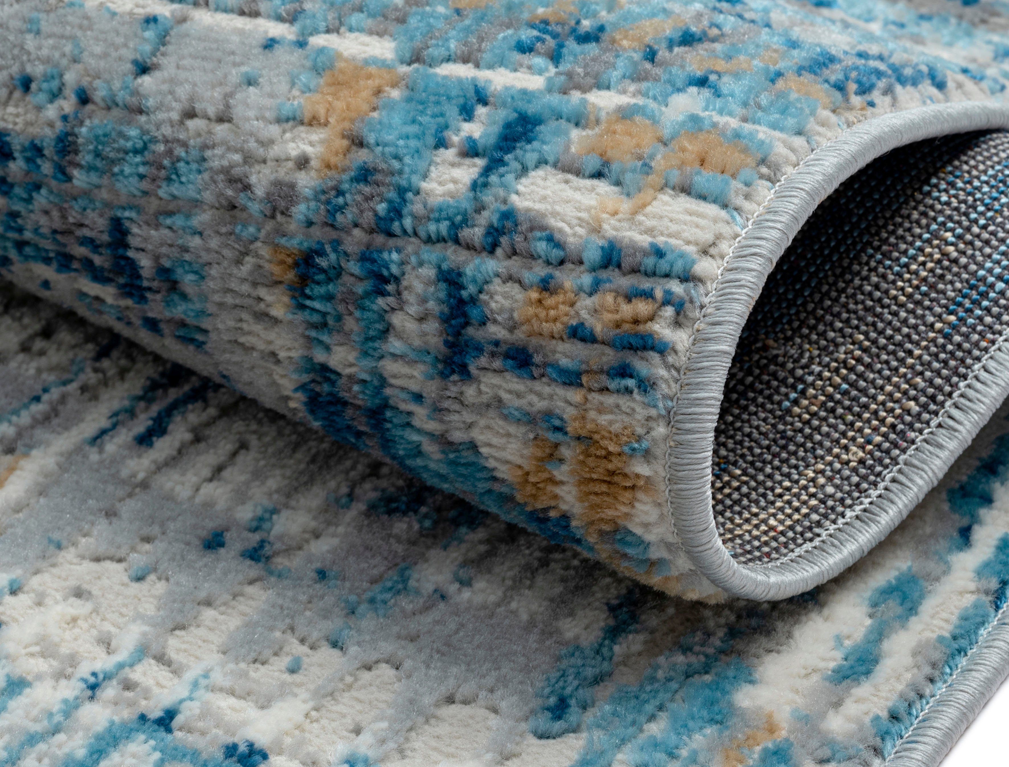 Myflair Möbel & Accessoires Teppich My Stripes, LAGERRÄUMUNG!, rechteckig, Höhe: 8 mm, Kurzflor, Retro-Design, besonders weich durch Microfaser