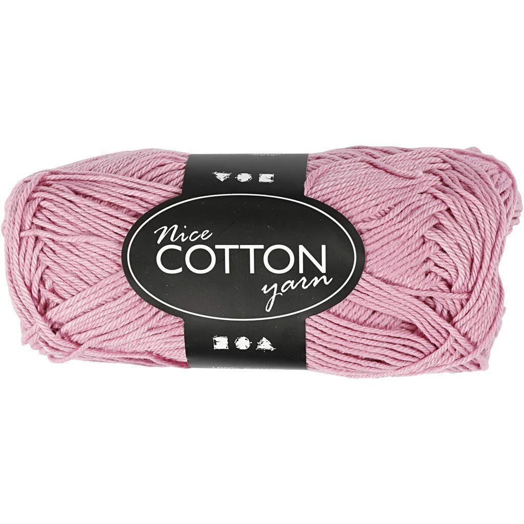Creotime Dekofigur Baumwollgarn, Cotton Yarn, 50g/165m altrosa Nice