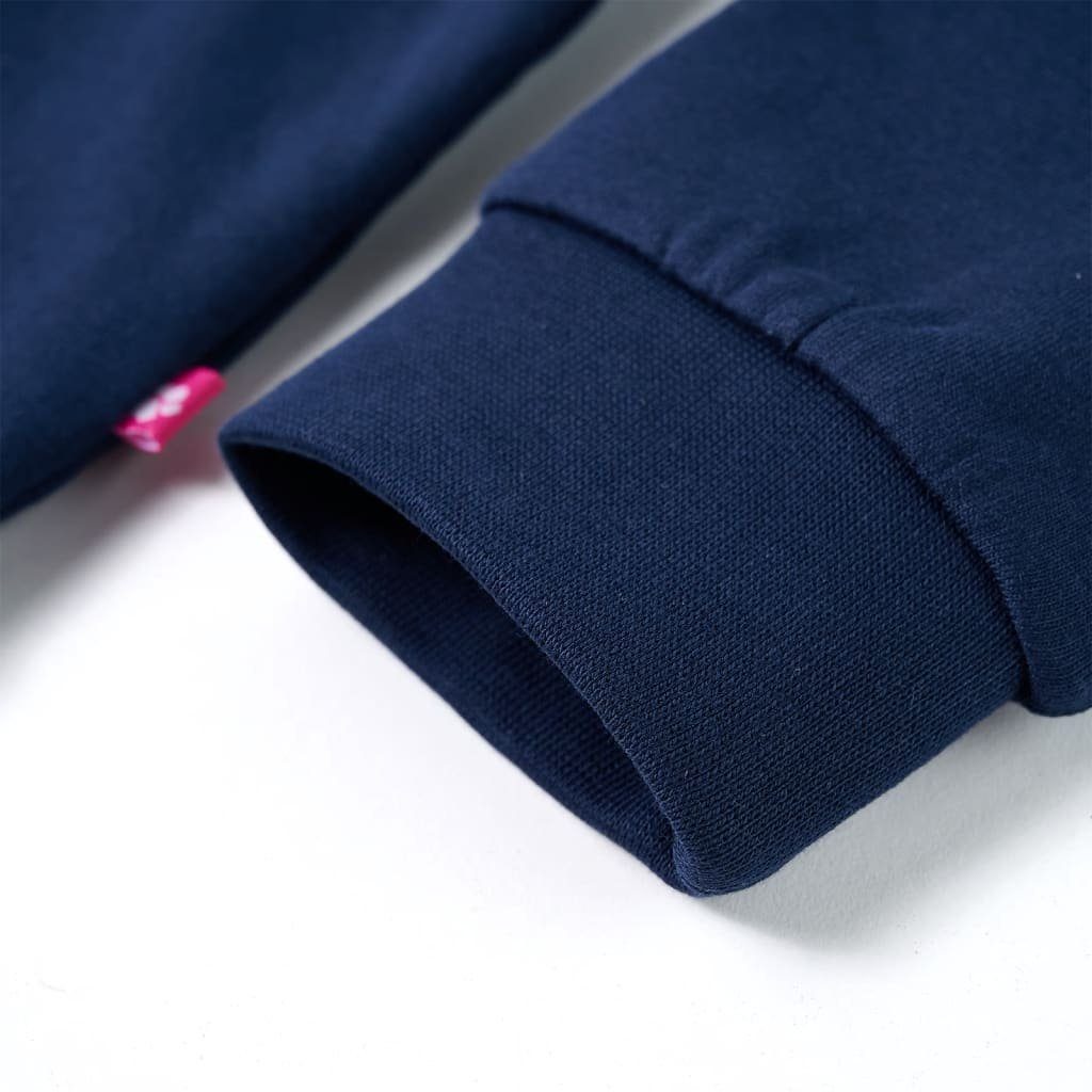 vidaXL Sweatshirt Kinder-Sweatshirt Marineblau 128 – Bild 5 von 5
